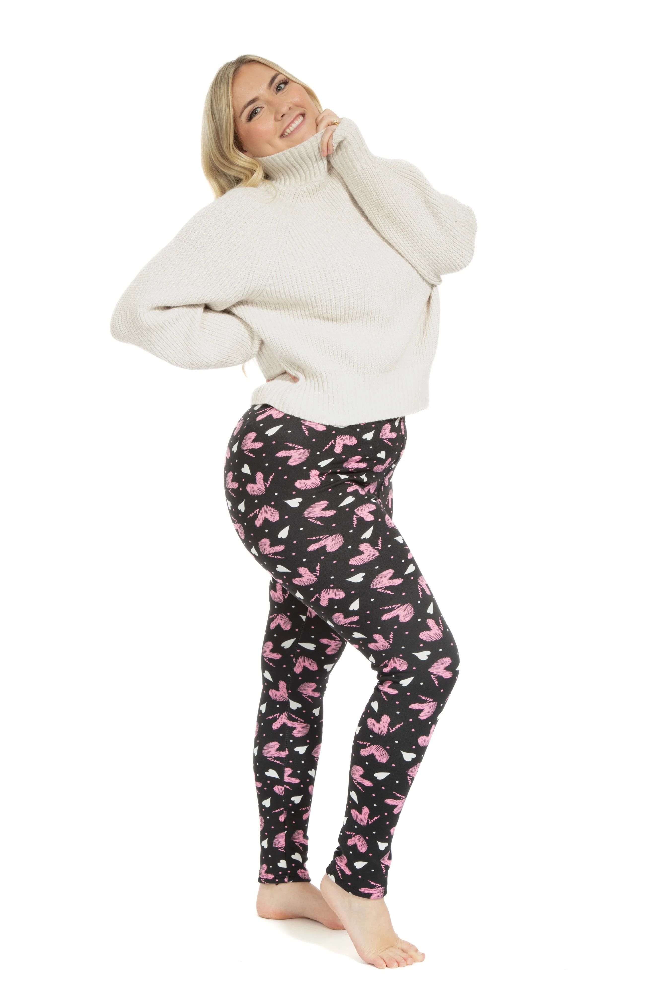 2 Hearts - Cozy Lined Leggings - Image 2