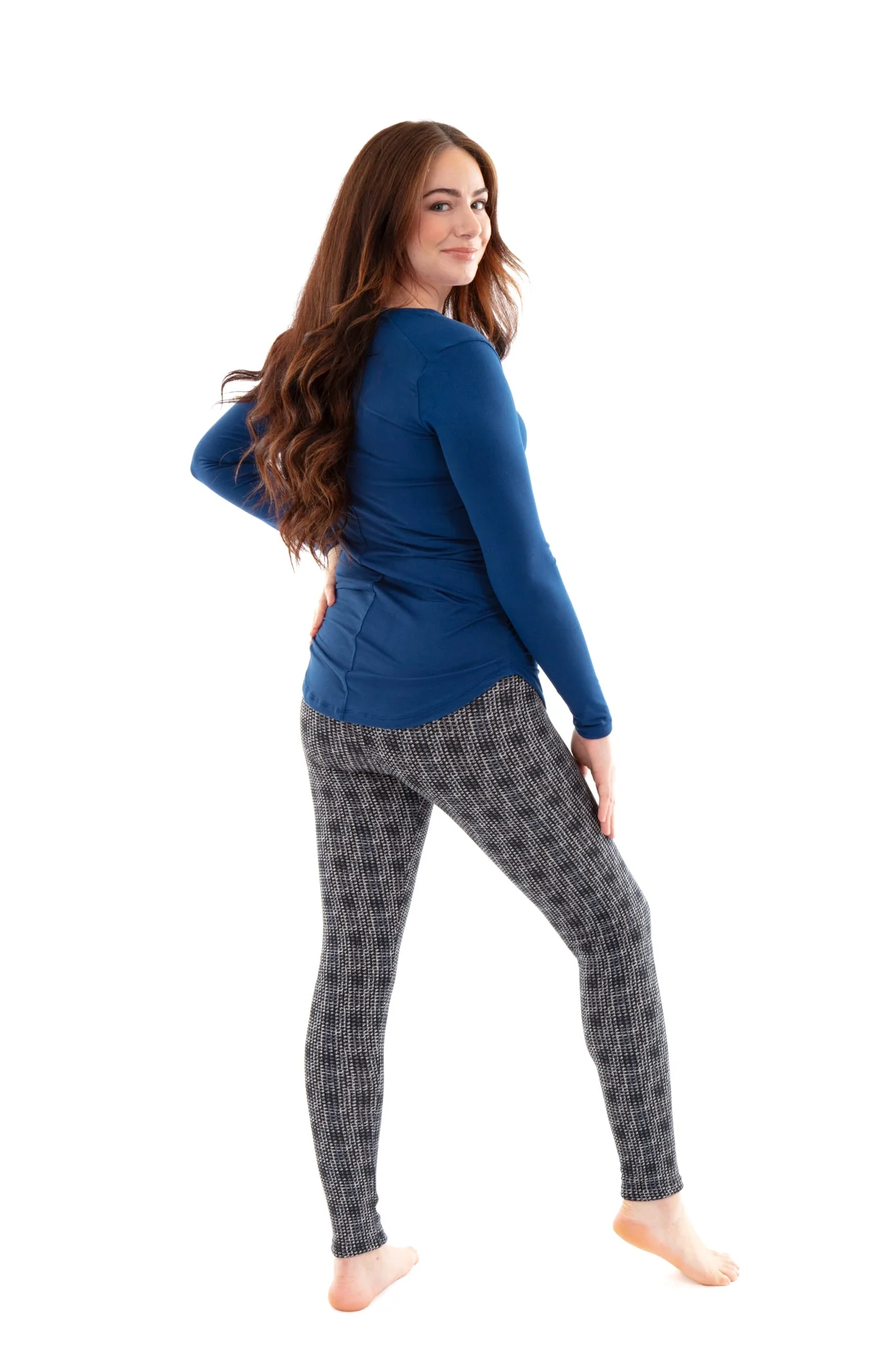 Abstract Lines - Cozy Lined Leggings - Image 4