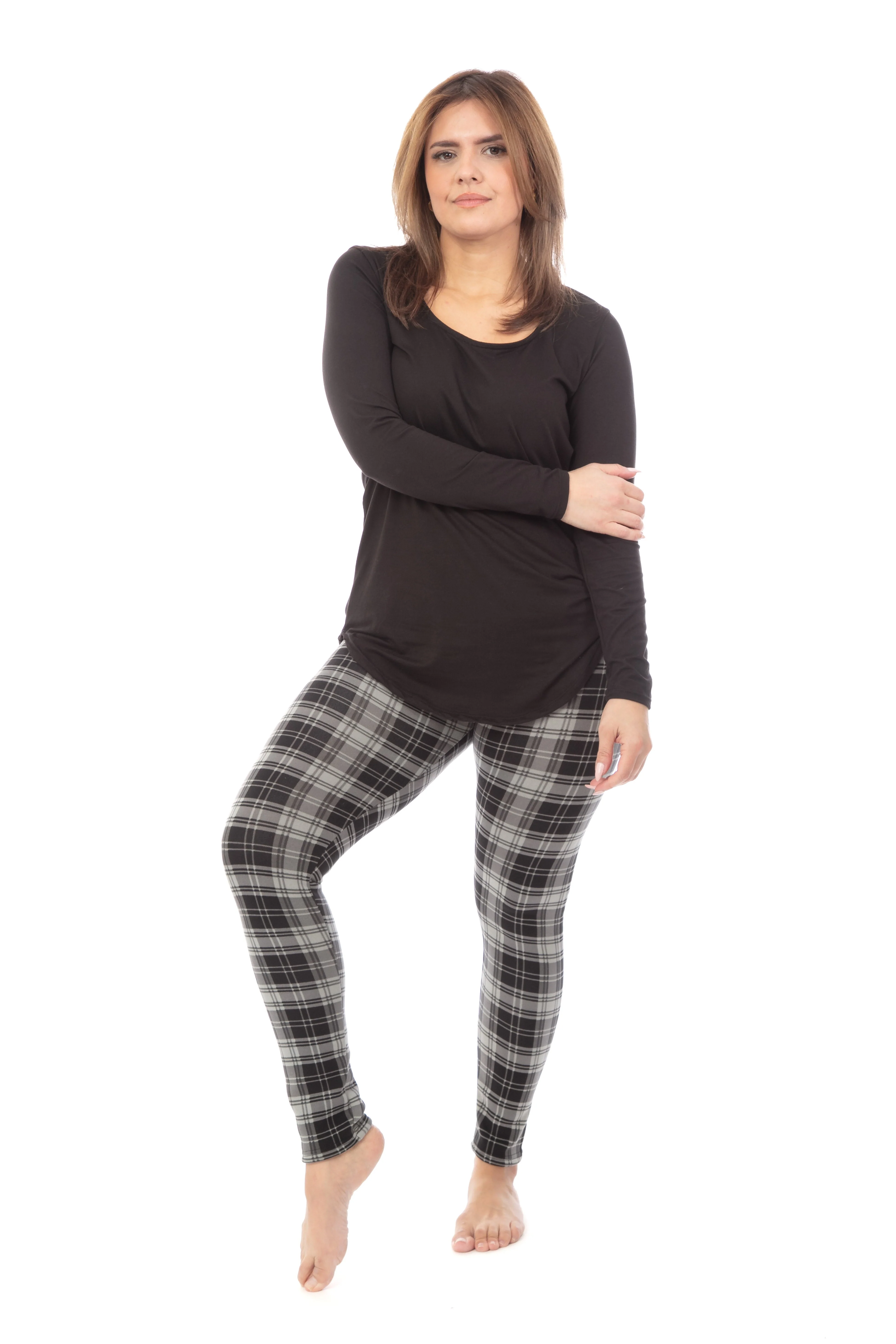 B&G Plaid - Cozy Lined Leggings - Image 2