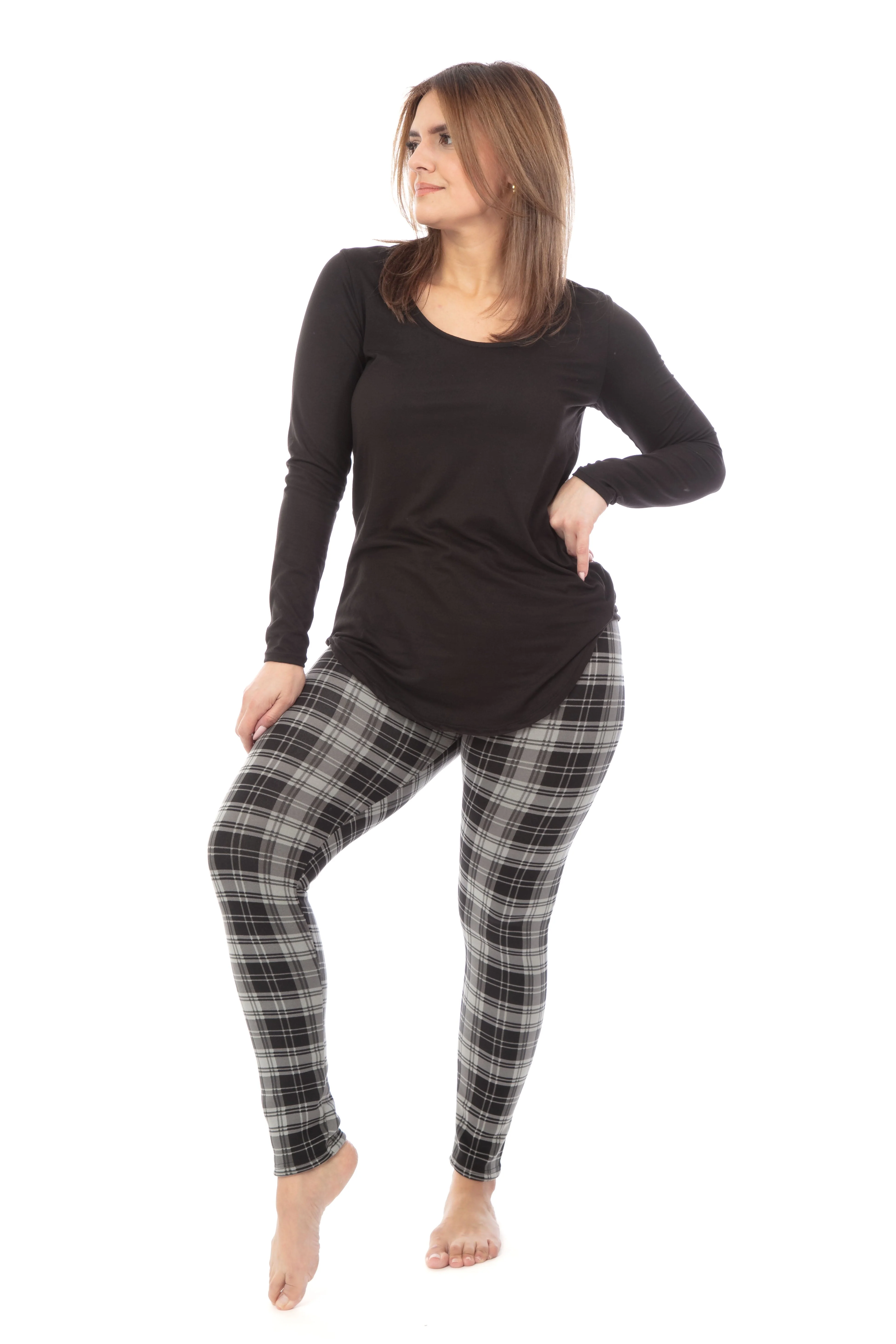 B&G Plaid - Cozy Lined Leggings - Image 4