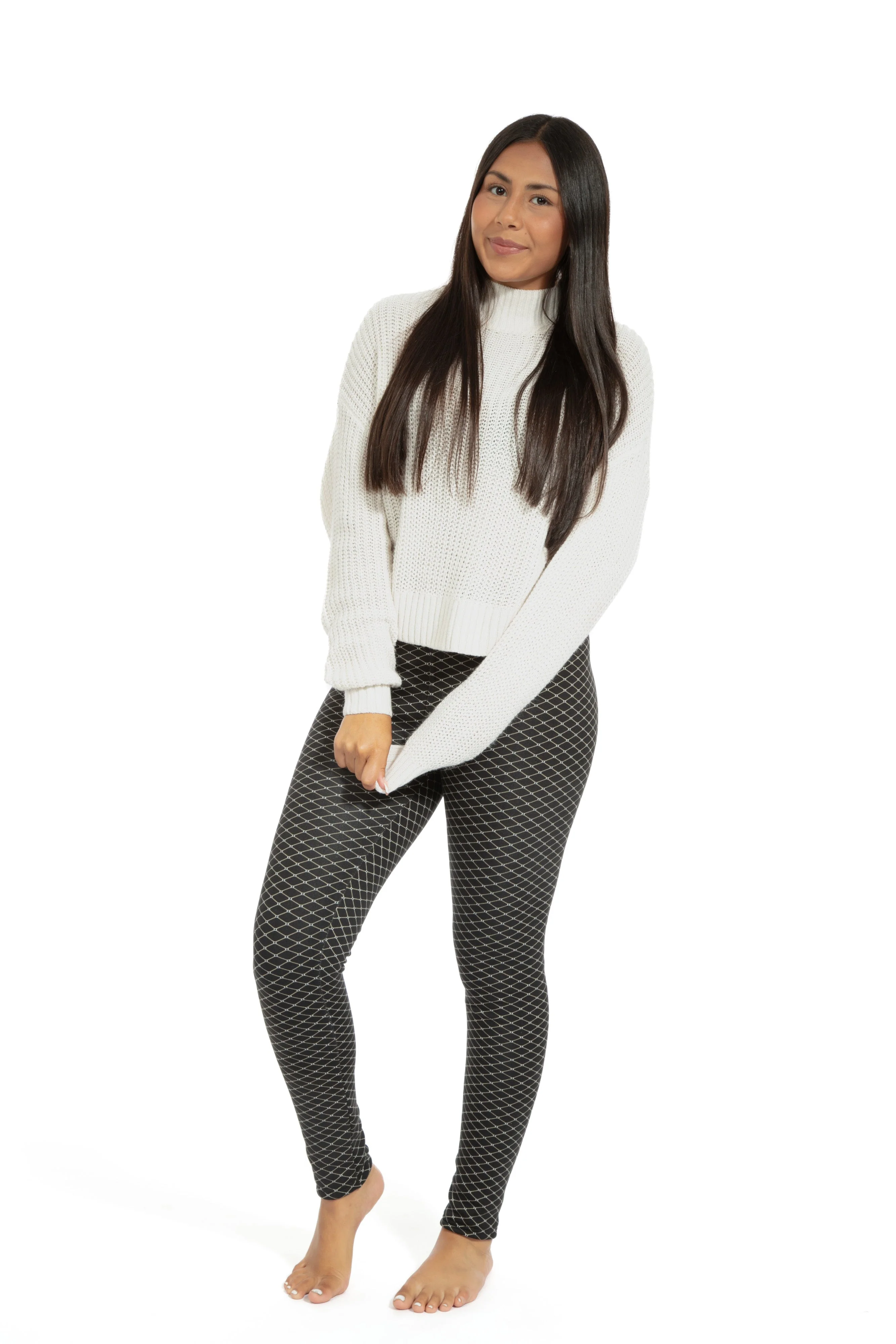 B&W Prints - Cozy Lined Leggings - Image 5