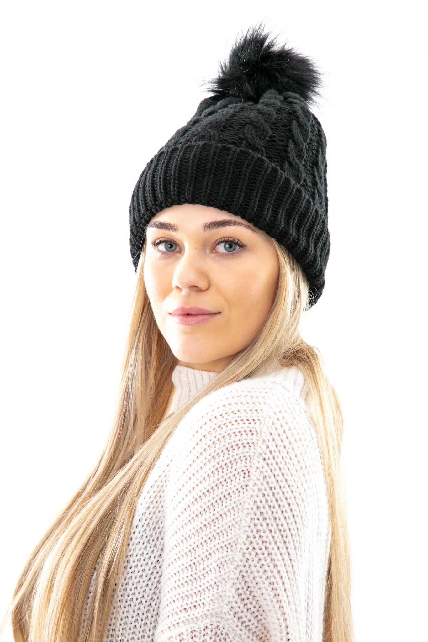 Black - Cozy Lined Hat - Image 2