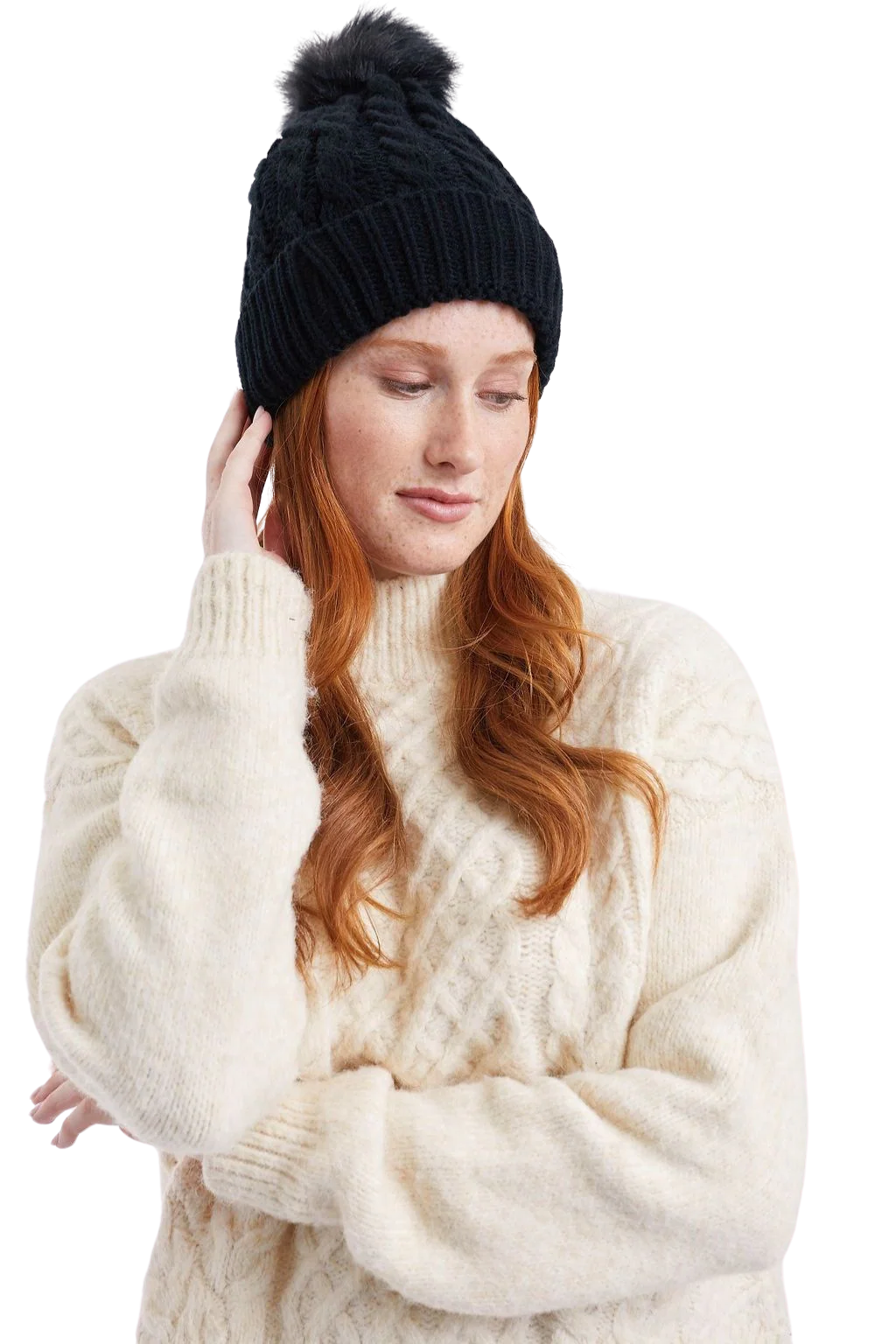 Black - Cozy Lined Hat - Image 4