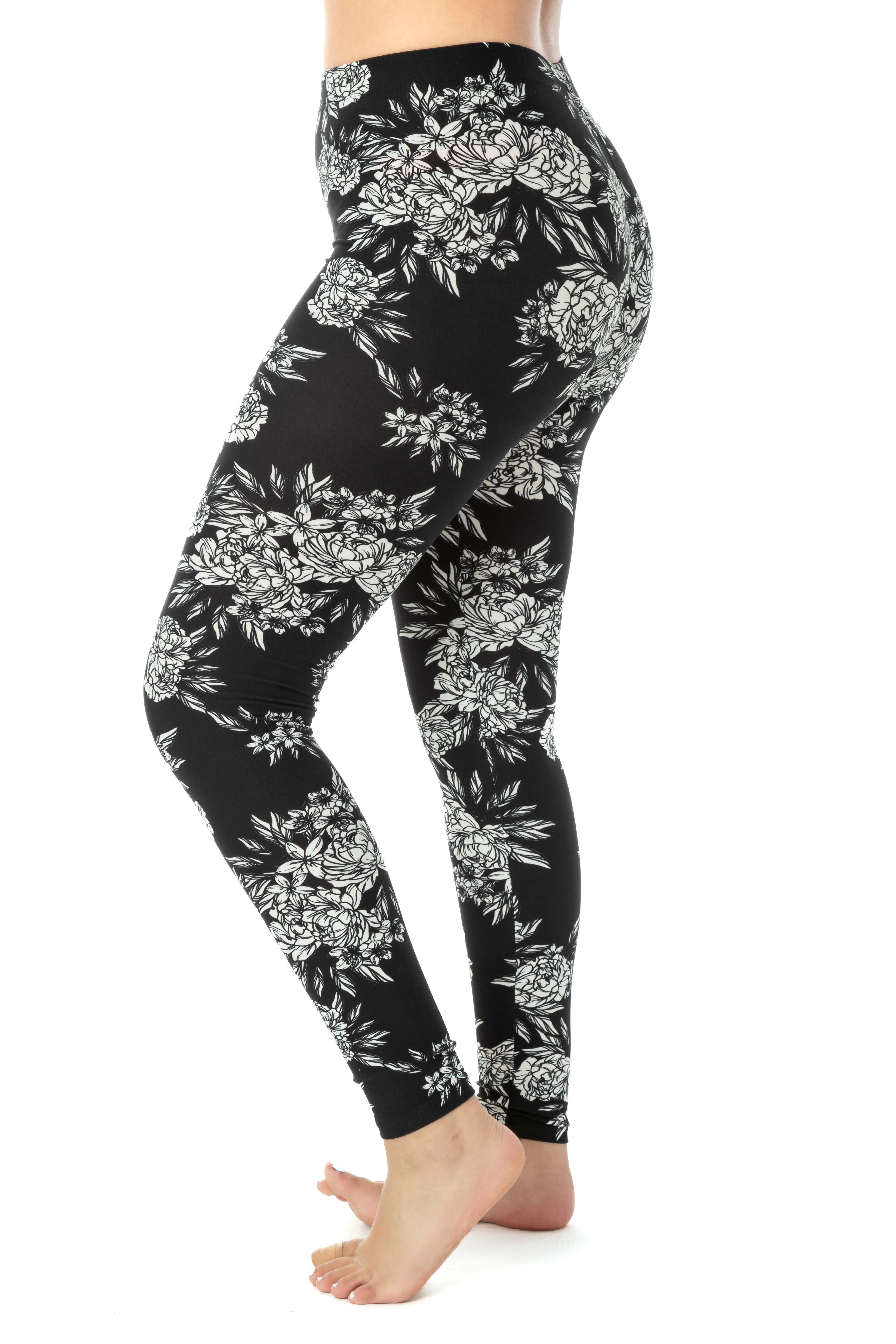 Black Floral - All Season Leggings