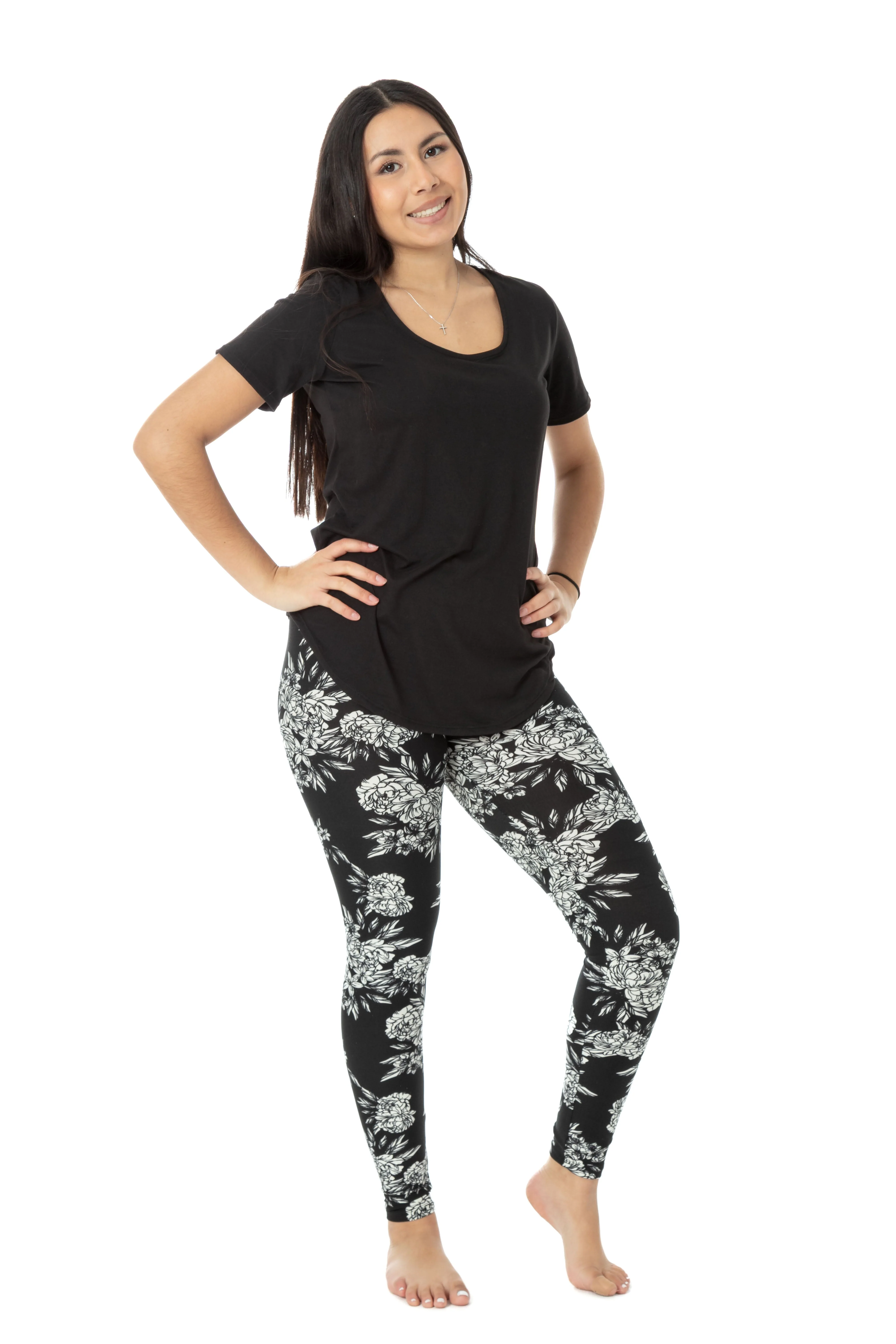 Black Floral - All Season Leggings - Image 4