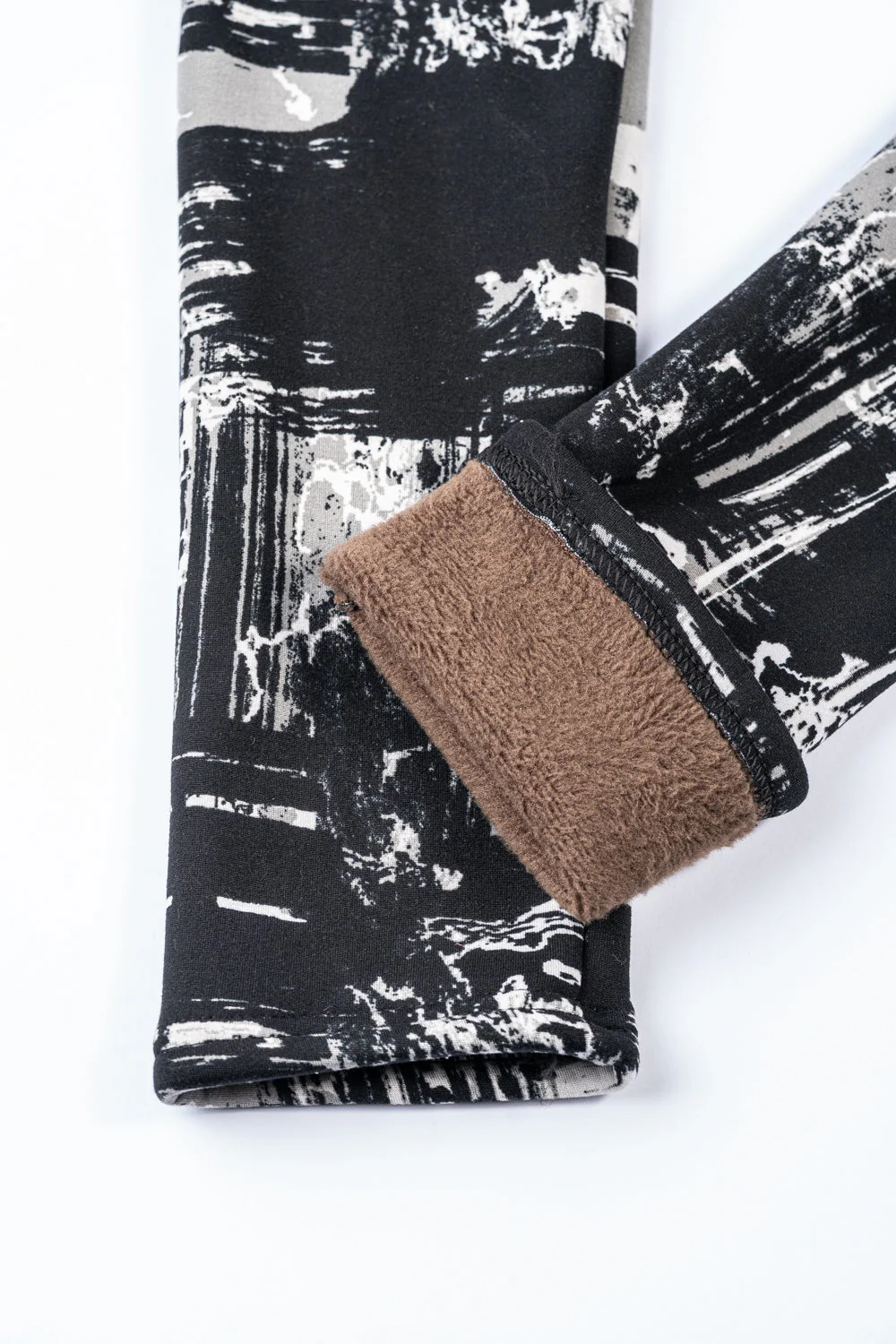 Black & Gray Design - Cozy Lined Leggings - Image 6