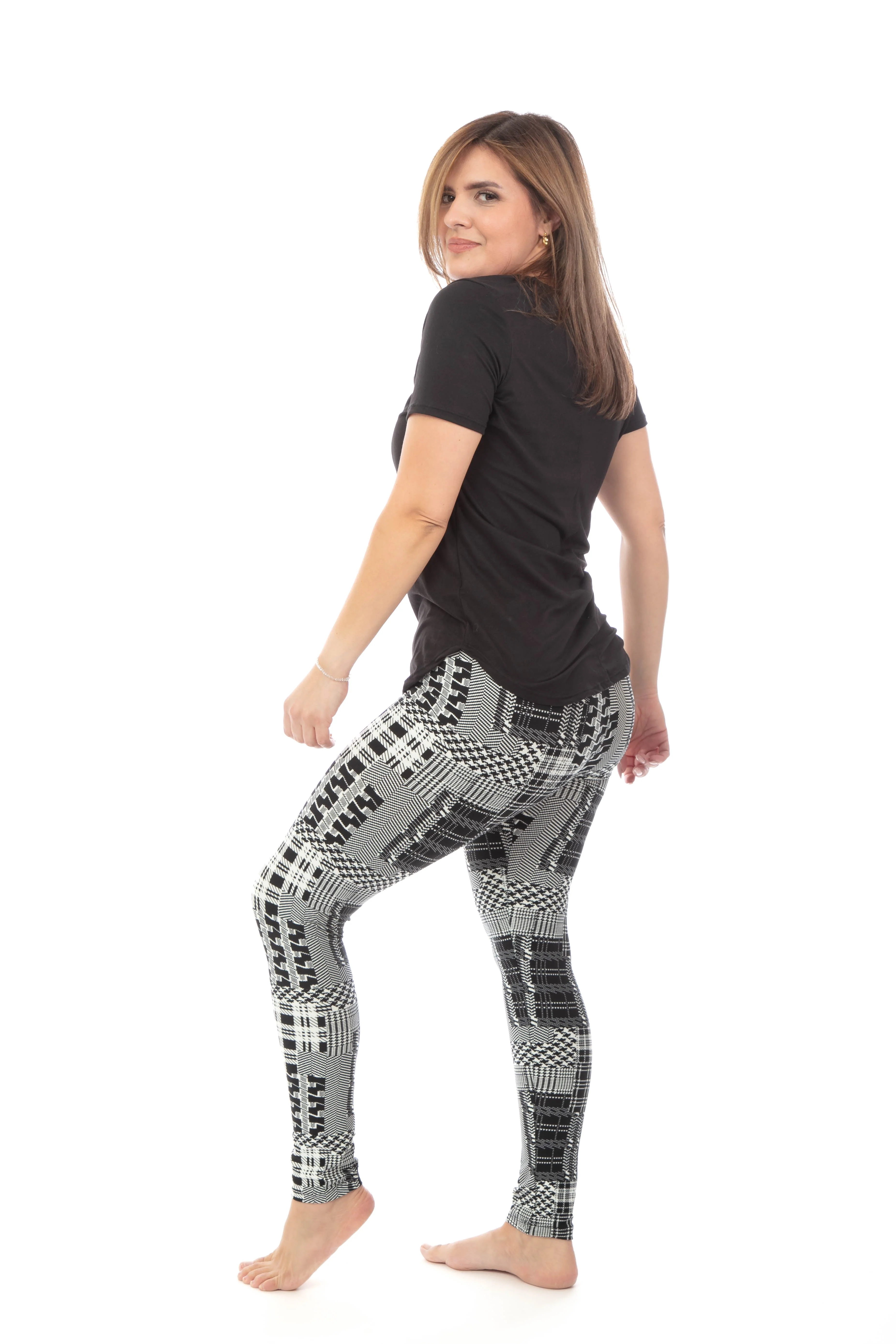 Black & White Abstract - All Season Leggings - Image 4