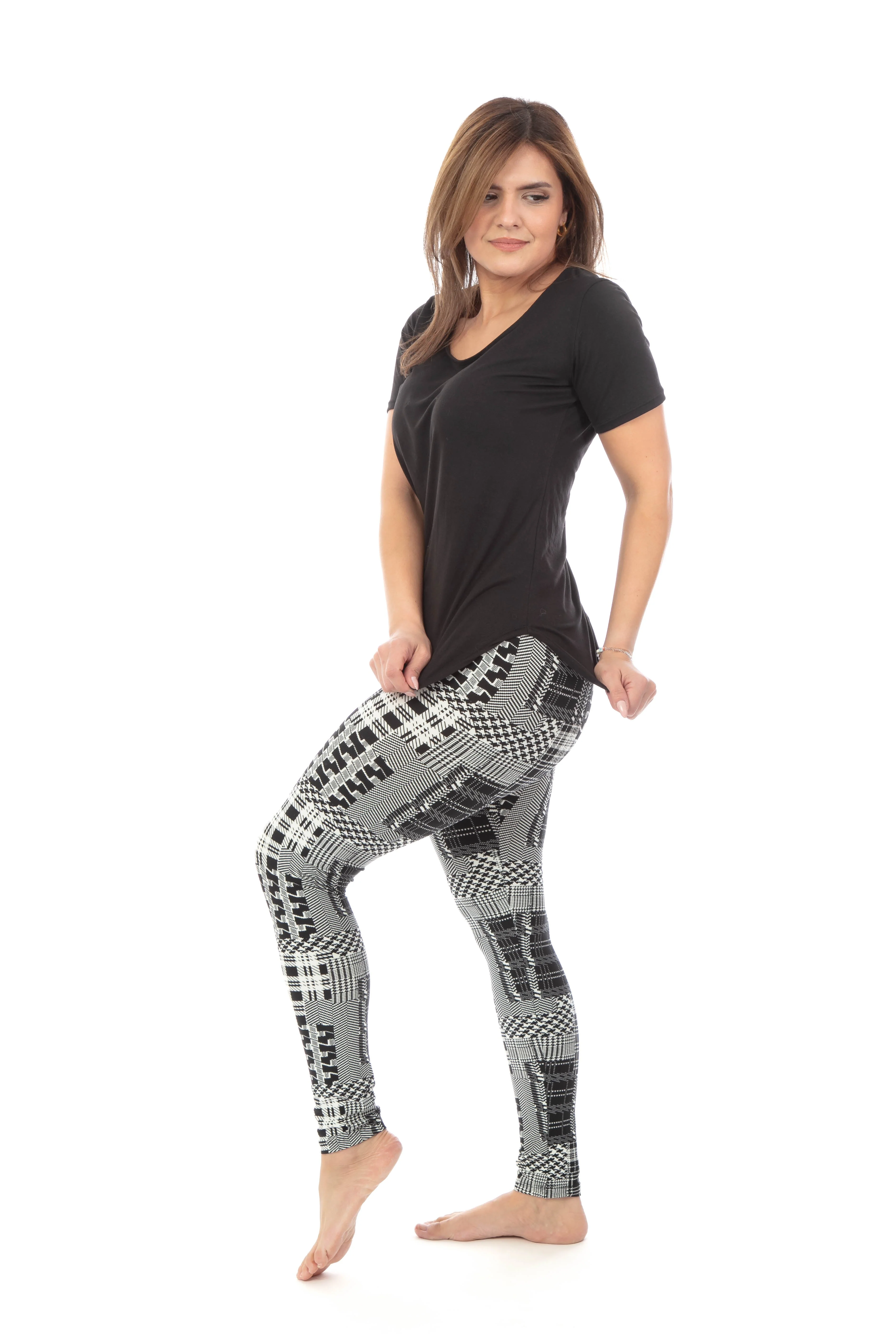 Black & White Abstract - All Season Leggings - Image 5