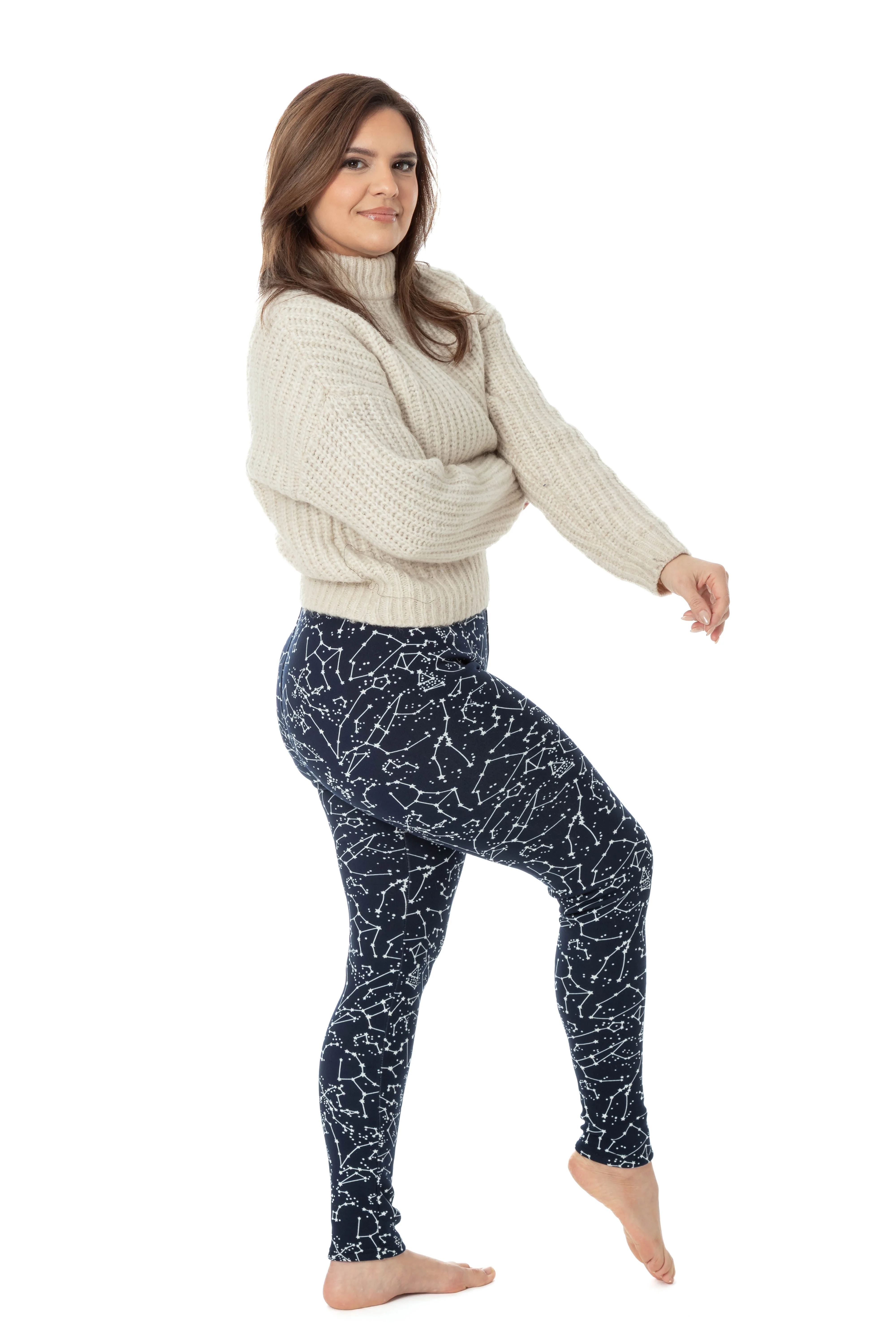 Blue Constellation - Cozy Lined Leggings - Image 7