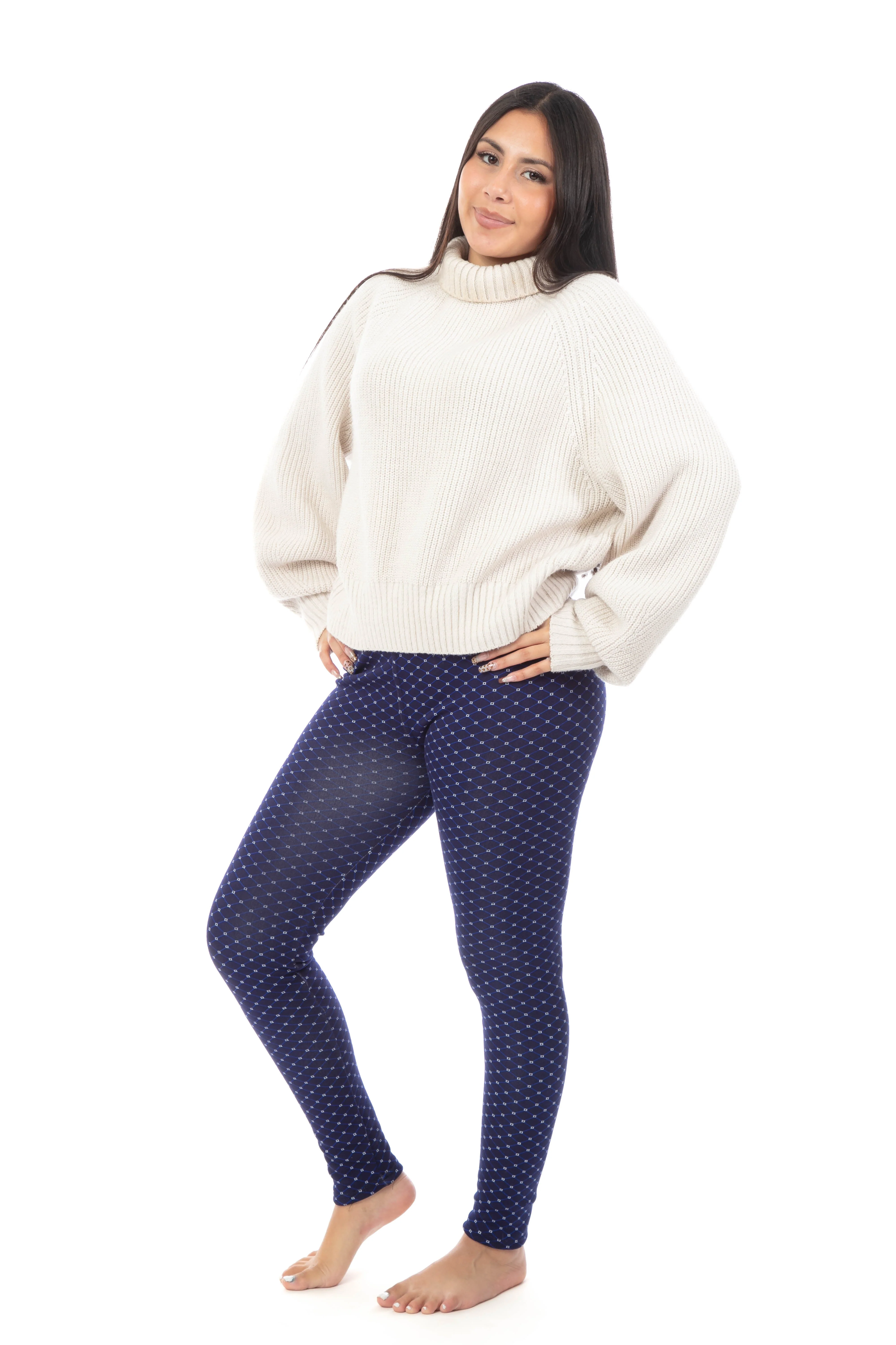 Blue Diamond - Cozy Lined Leggings - Image 4