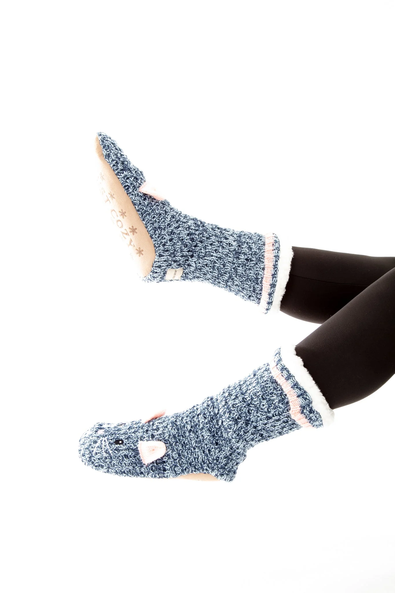 Blue Mouse - Cozy Slipper Socks - Image 3