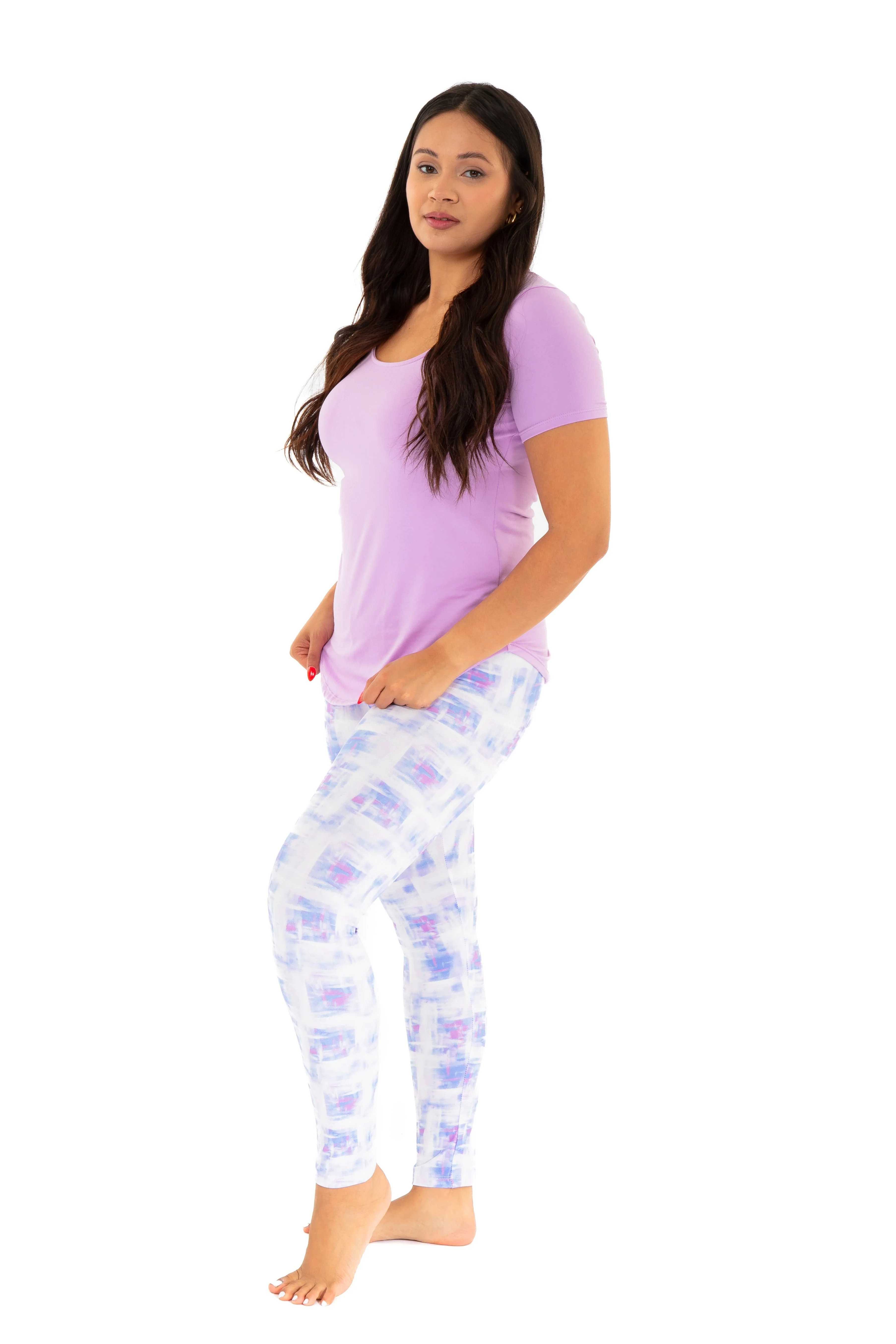 Blue & Pink Colored - All Season Leggings - Image 3