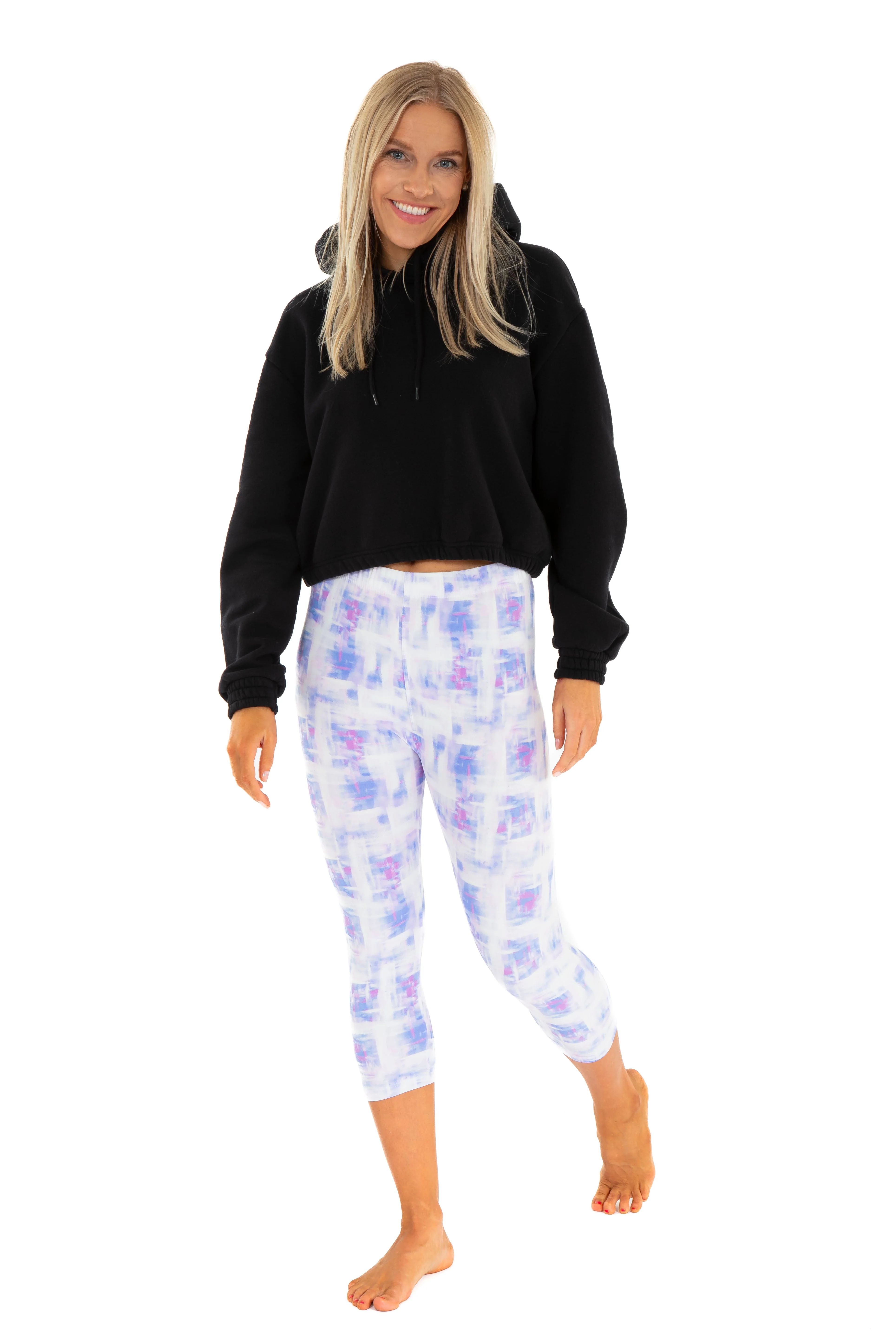 Blue & Pink Colored - Capris - Image 3