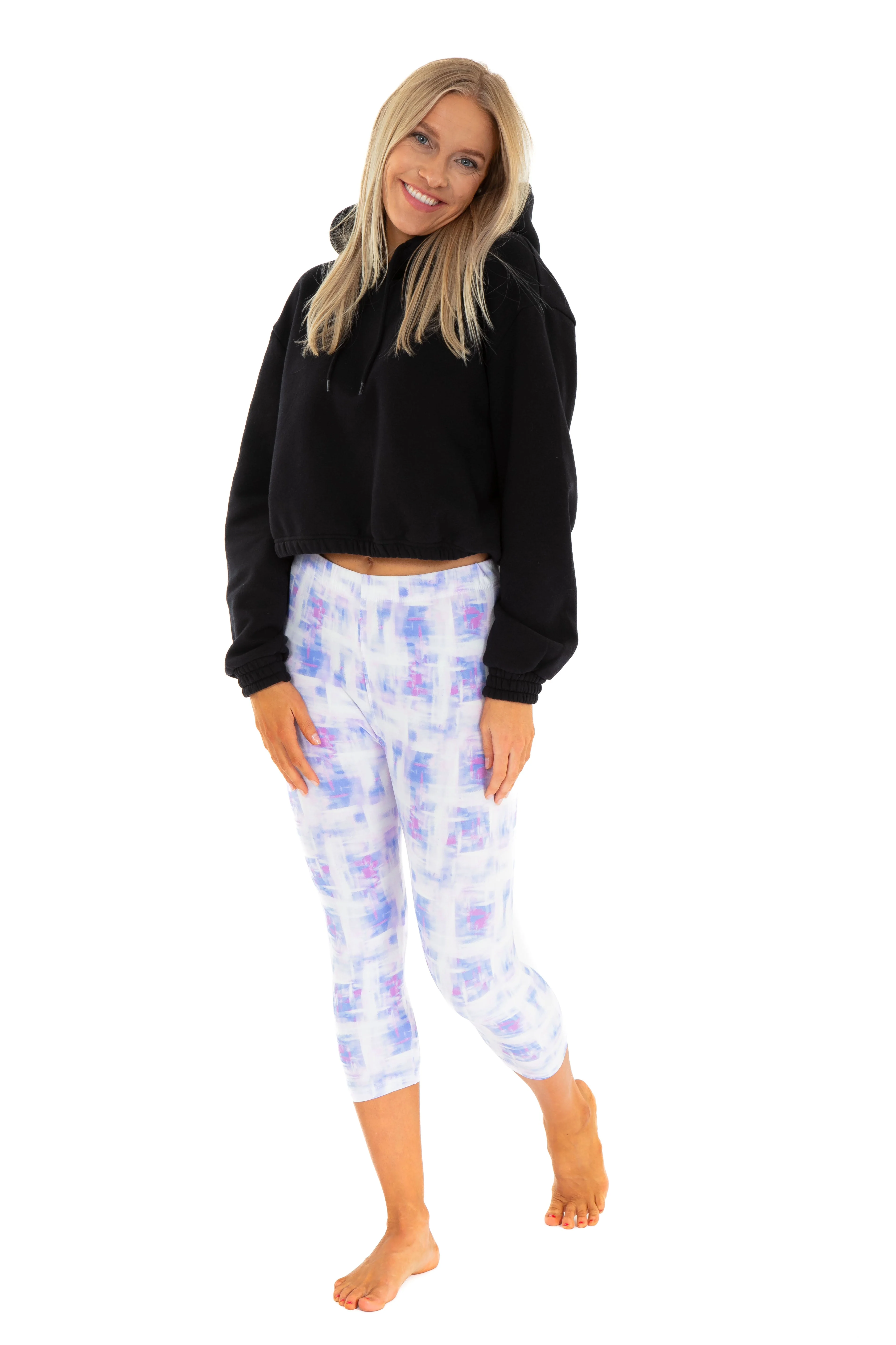 Blue & Pink Colored - Capris - Image 4