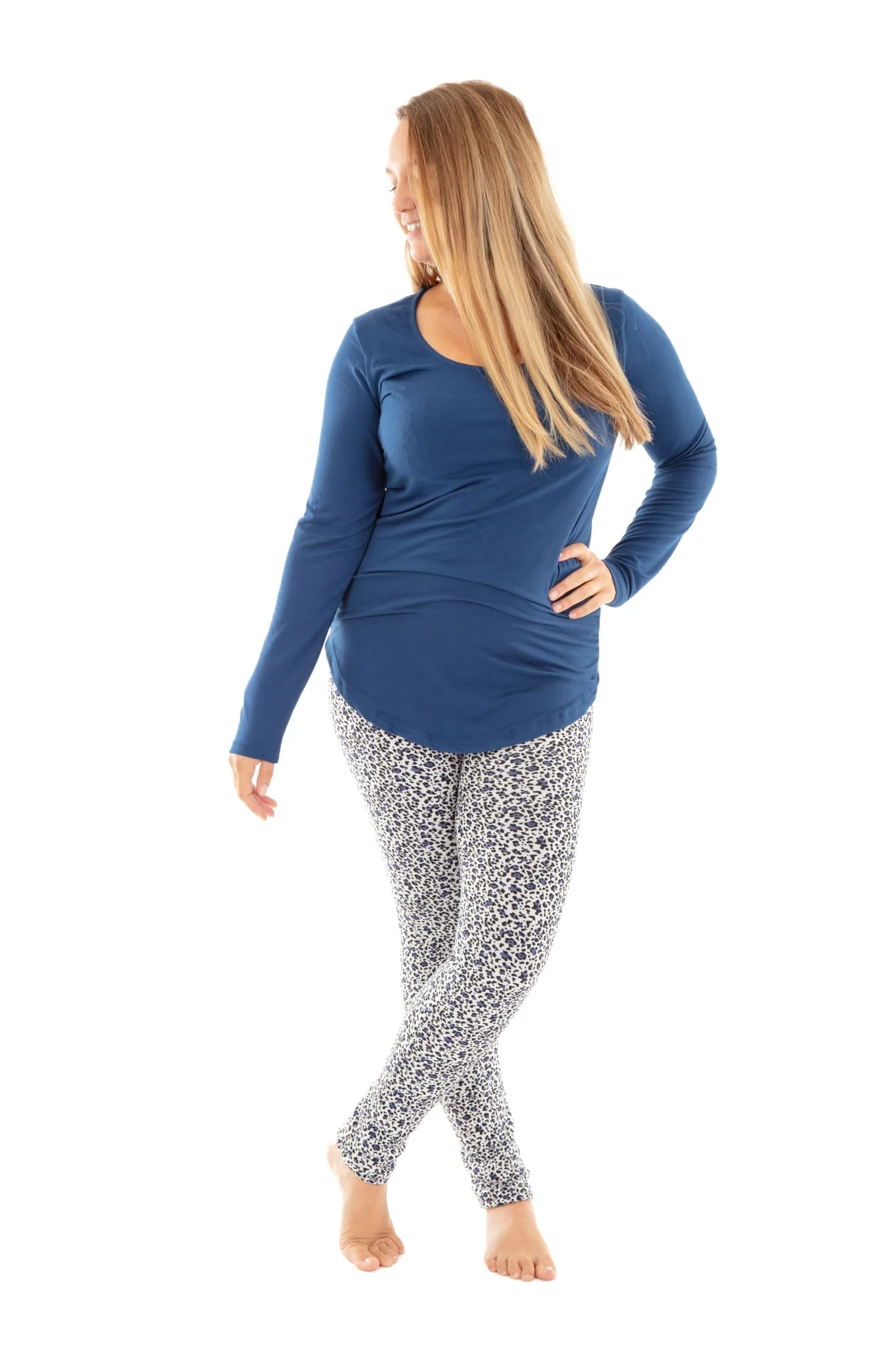 Blue Tiger - Cozy Lined Leggings - Image 3
