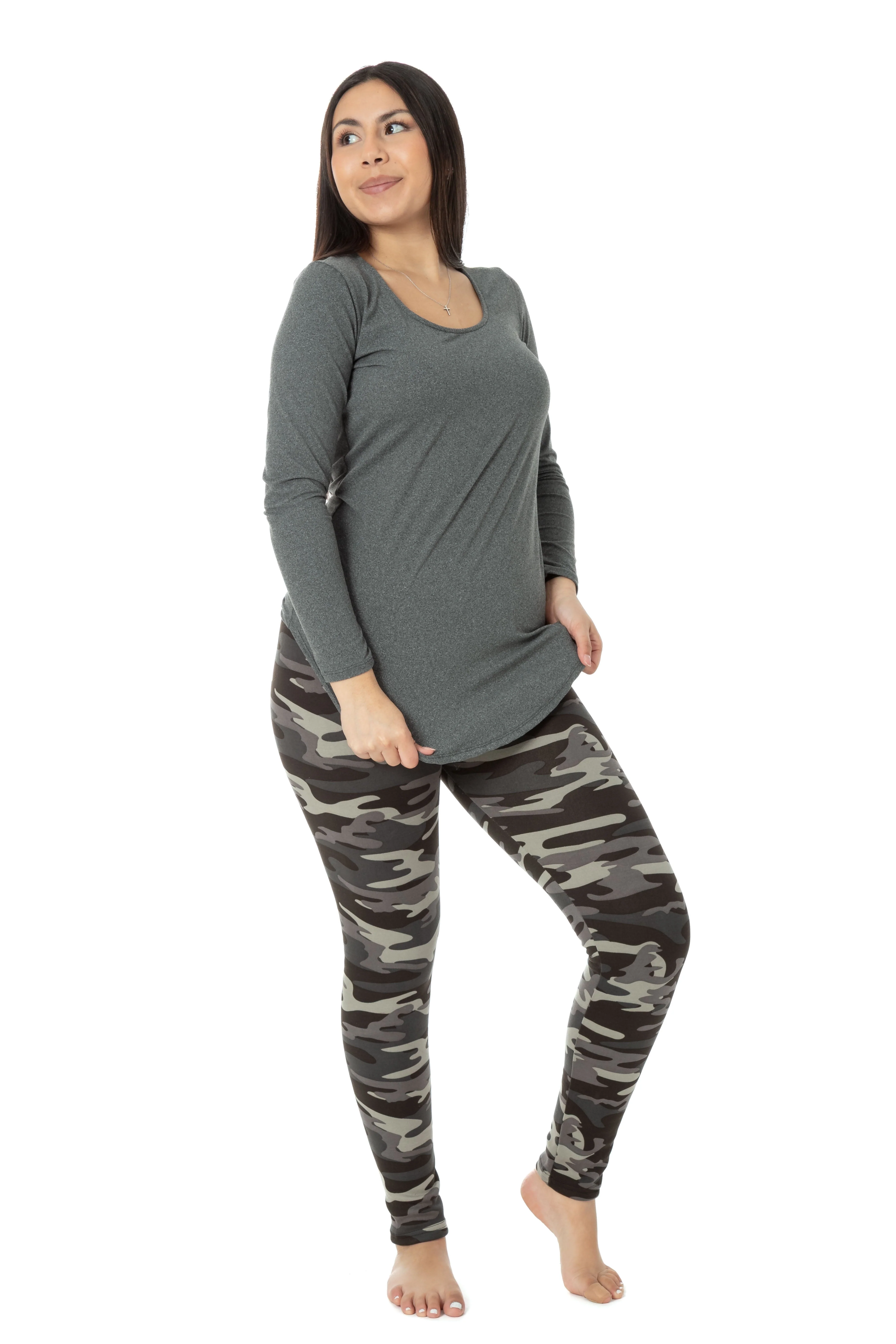 Camouflage - Cozy Lined Leggings - Image 2