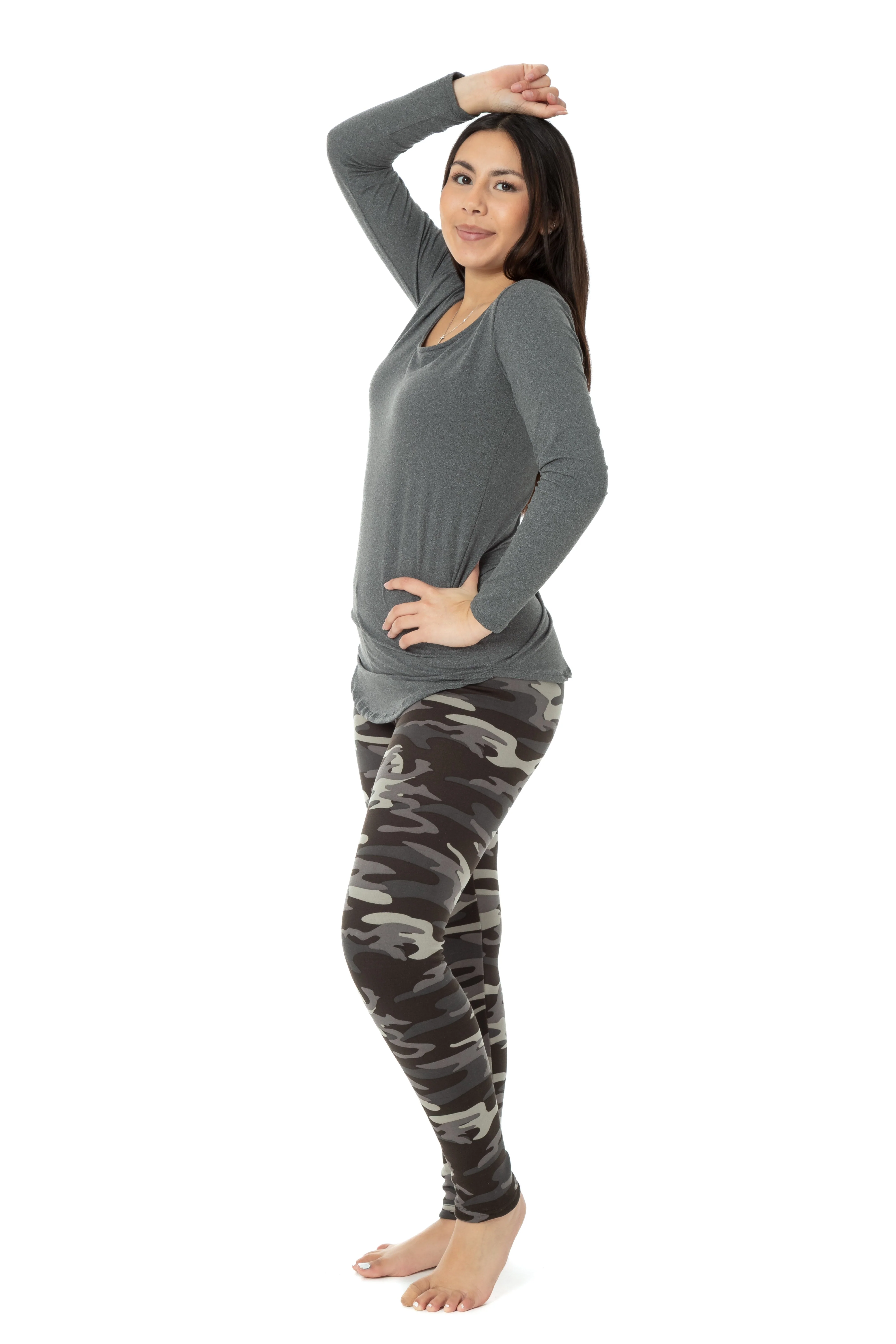 Camouflage - Cozy Lined Leggings - Image 3