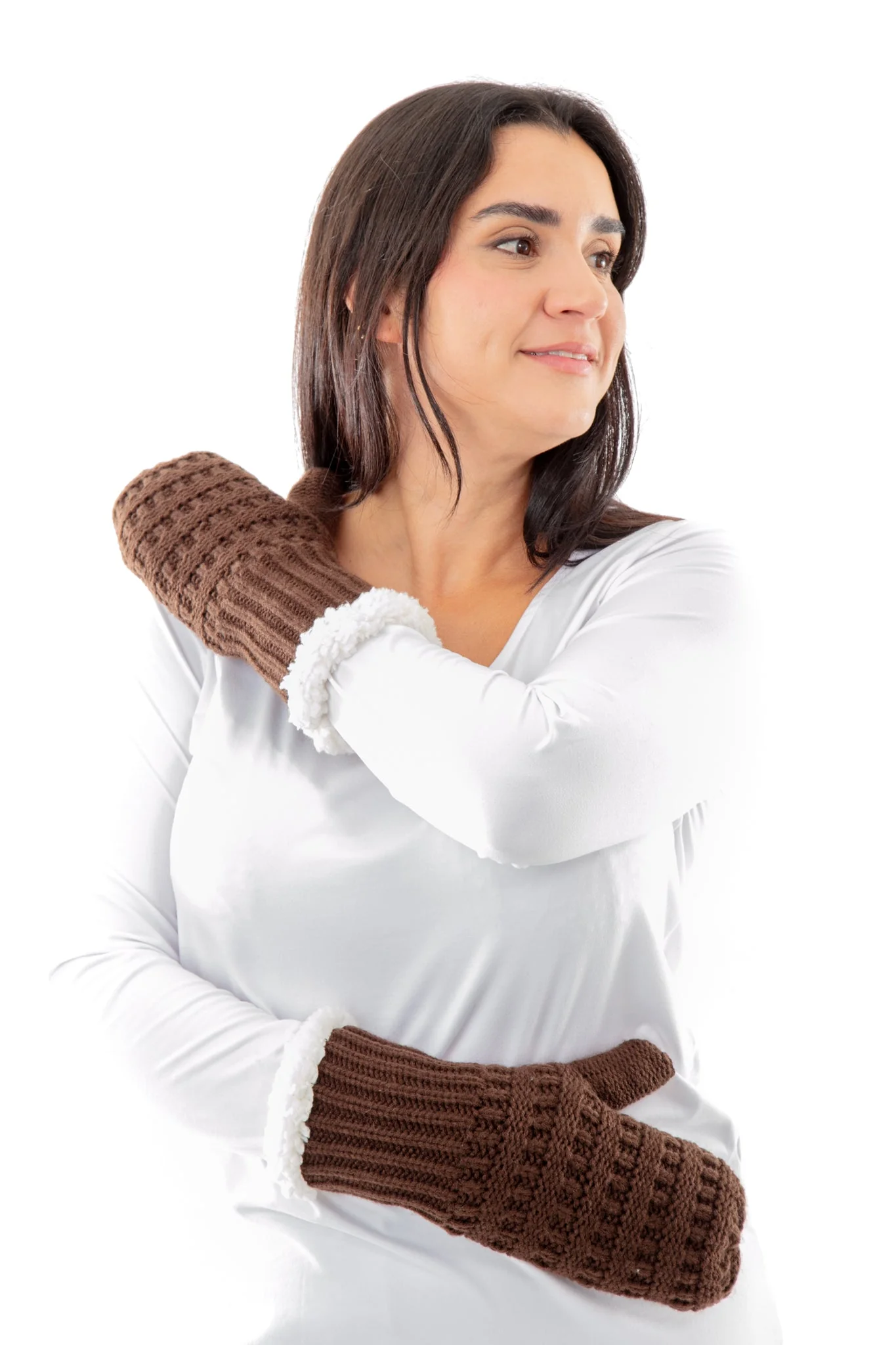 Brown - Cozy Lined Mittens - Image 9