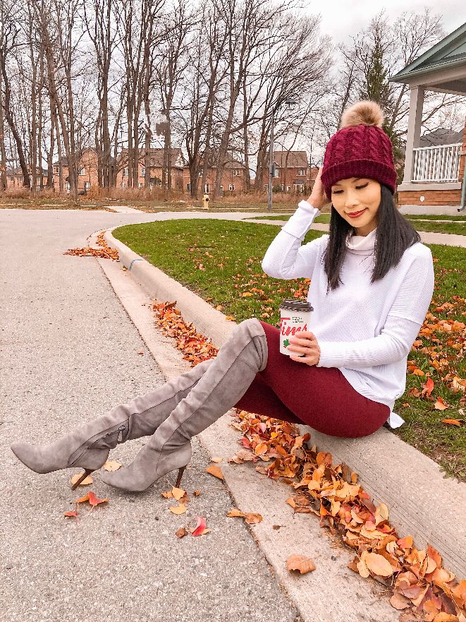 Burgundy - Cozy Lined Hat - Image 4