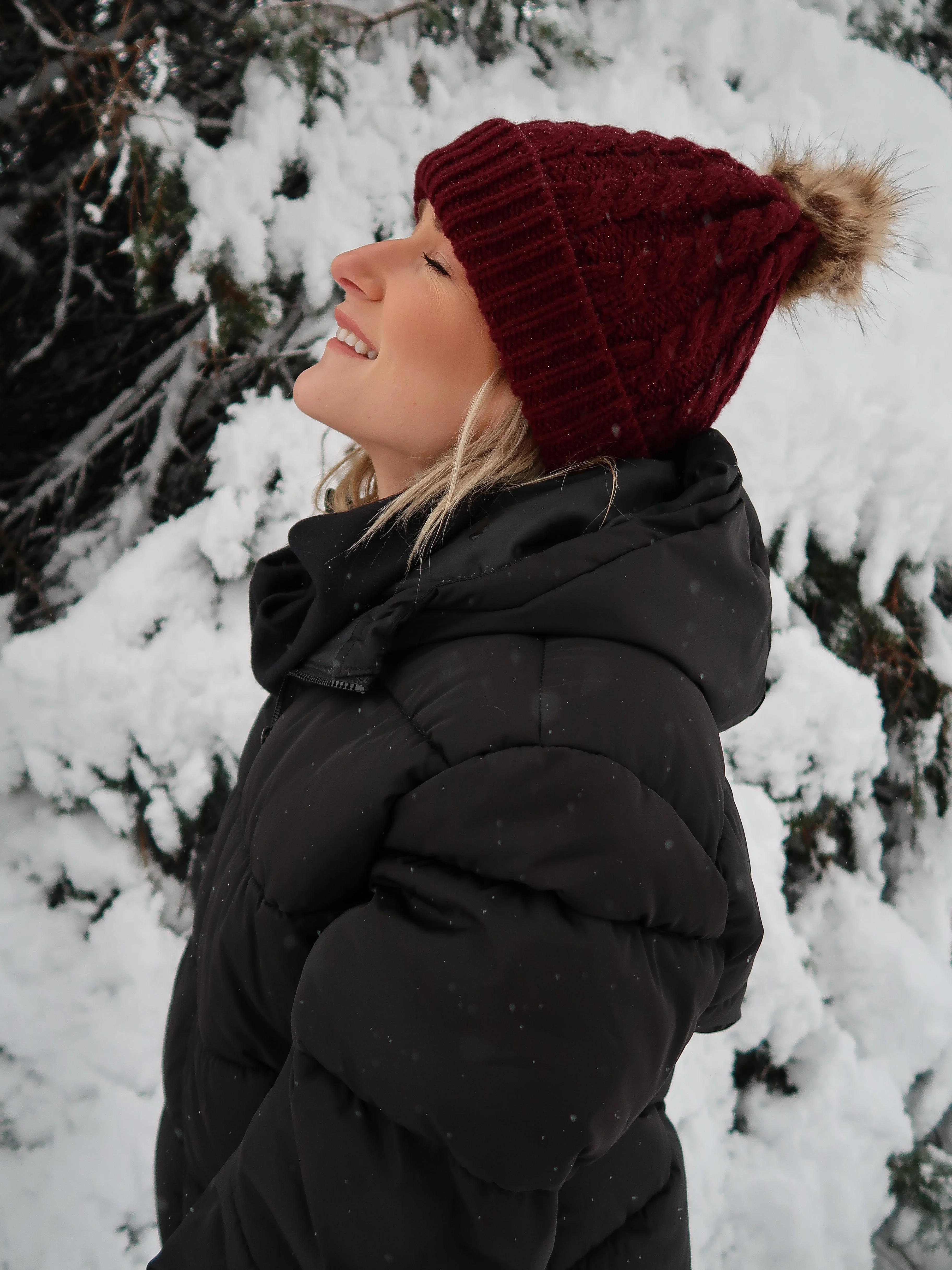 Burgundy - Cozy Lined Hat - Image 7