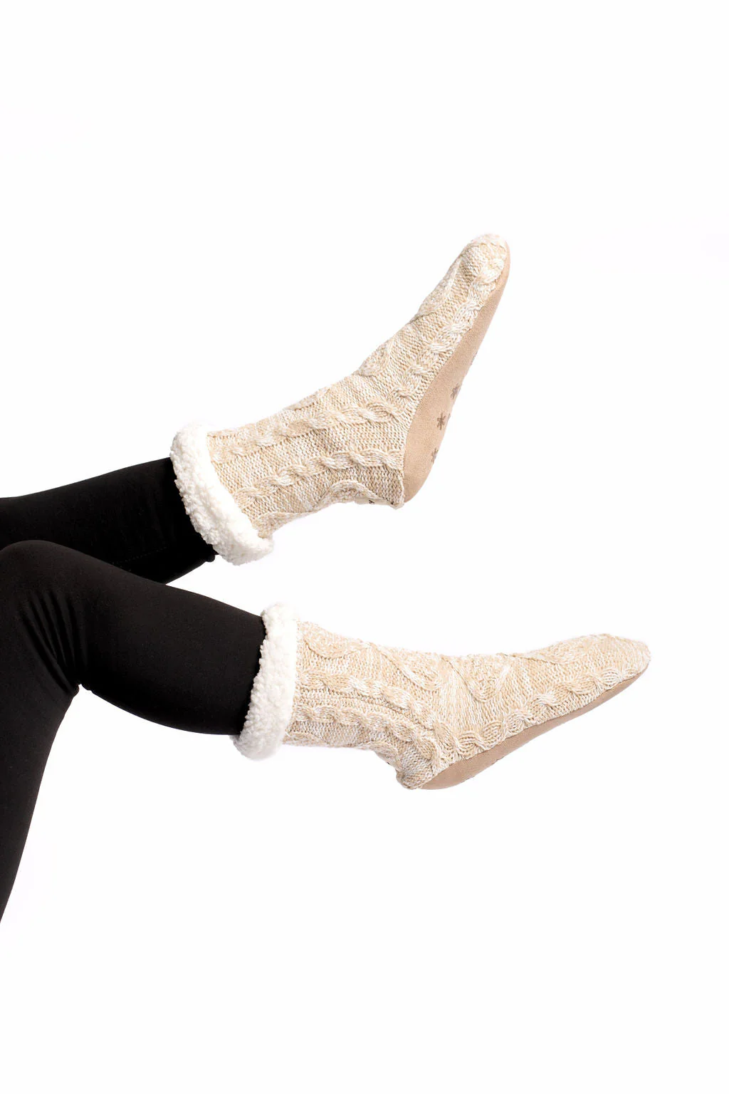 Beige - Cozy Slipper Socks - Image 2