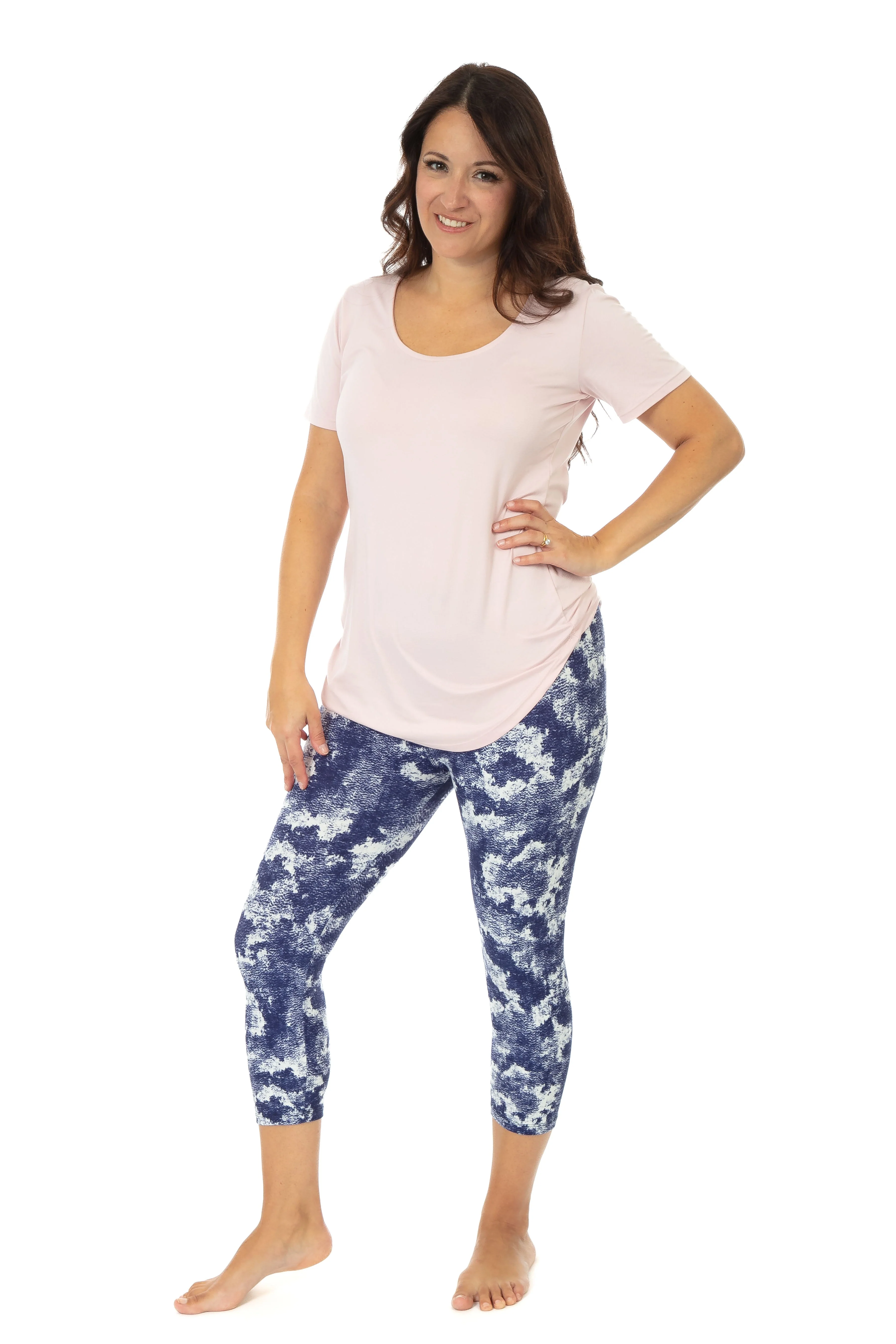 Dark Blue Dye - Capris - Image 3