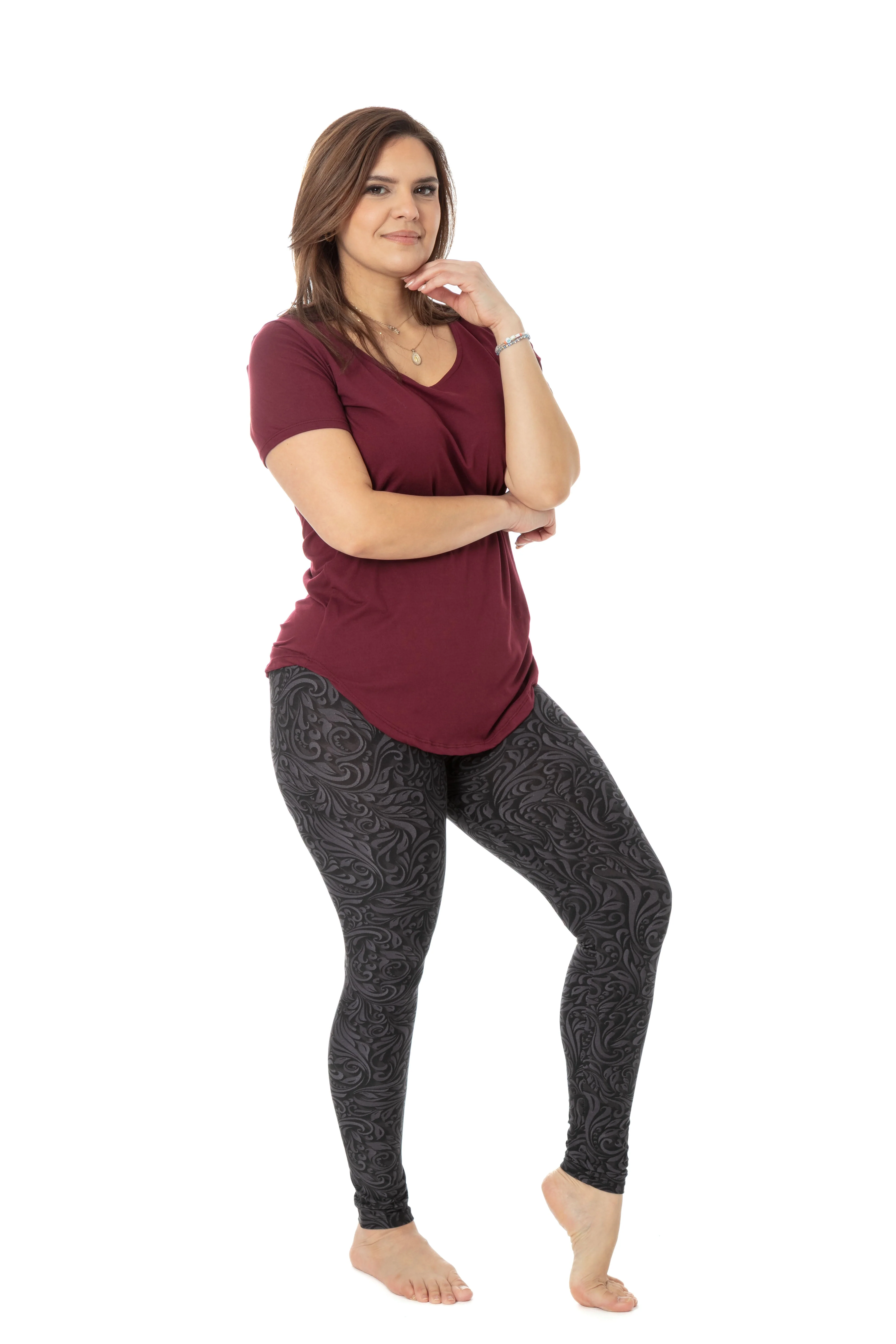 Flowery Grey - All Season Leggings - Image 6