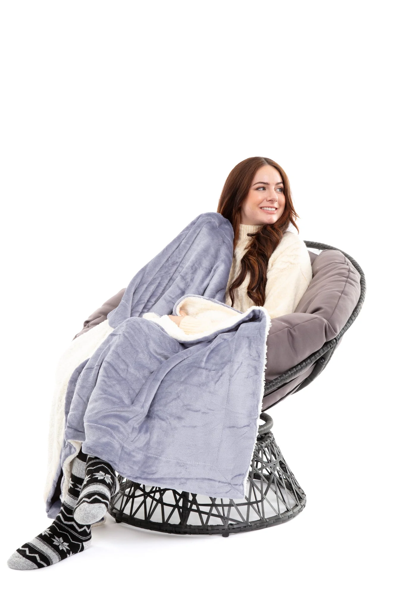 Grey - Sherpa Blanket - Image 4