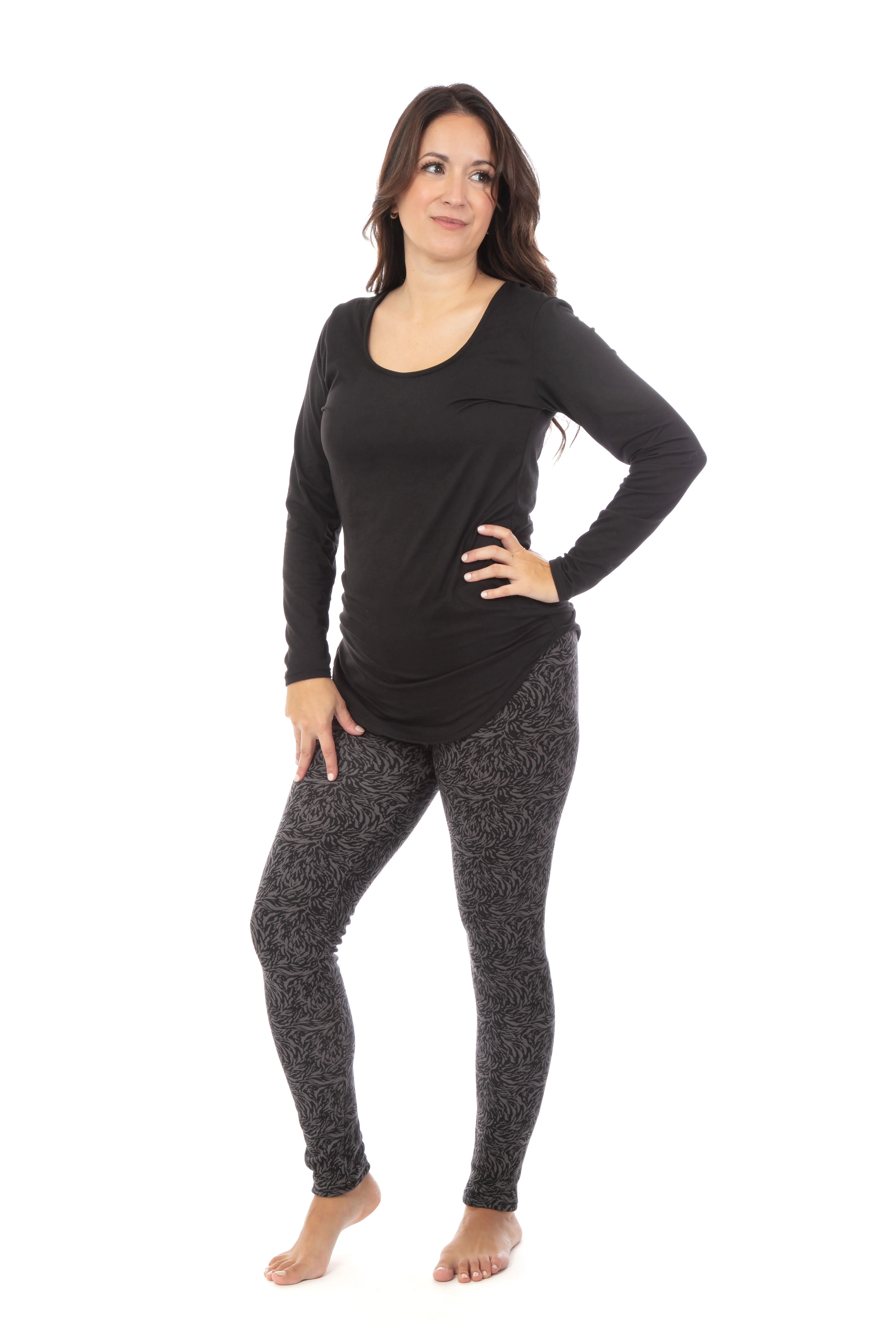 Gray Tiger - Cozy Lined Leggings - Image 2