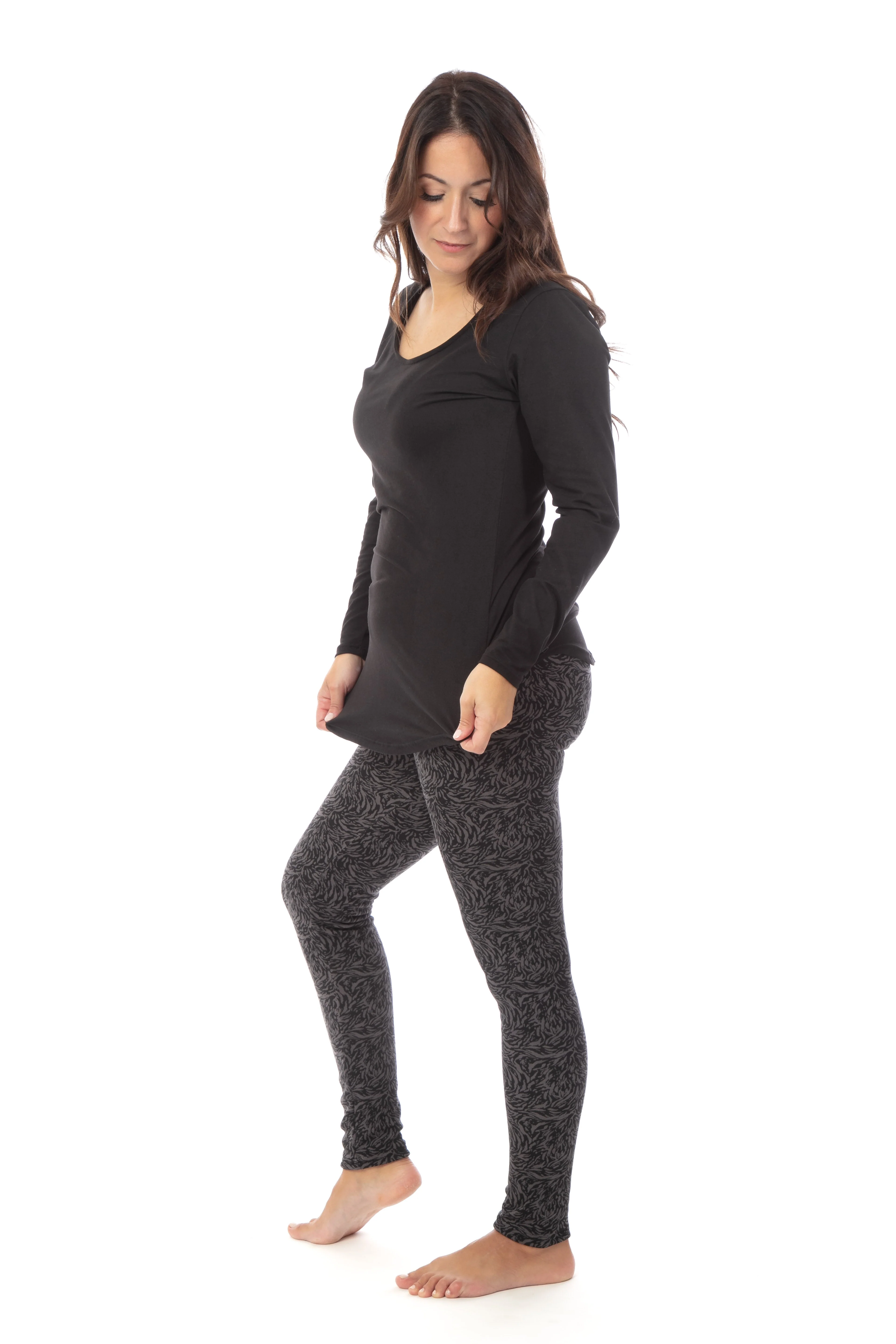 Gray Tiger - Cozy Lined Leggings - Image 5