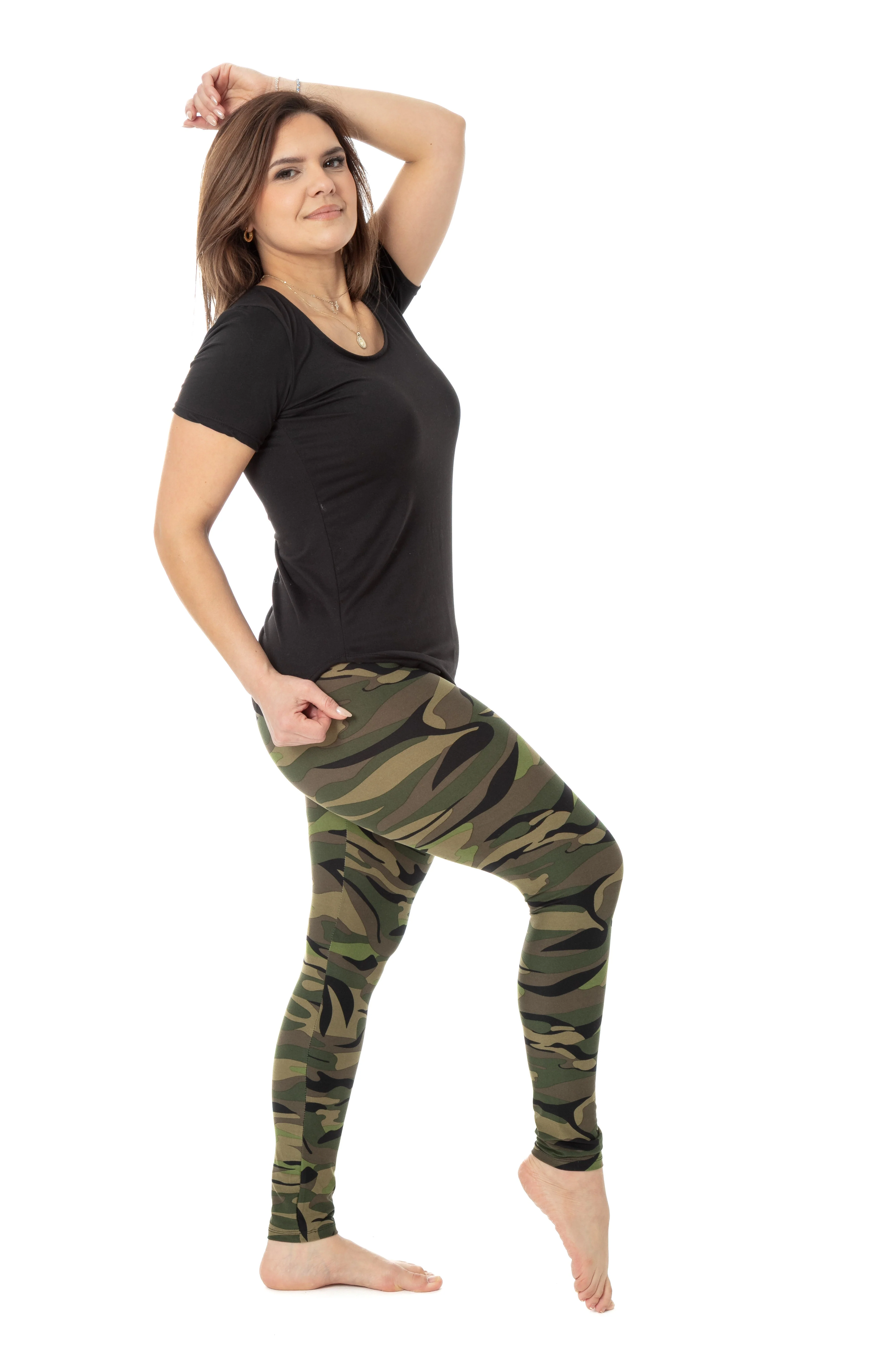 Green Camouflage - All Season Leggings - Image 5