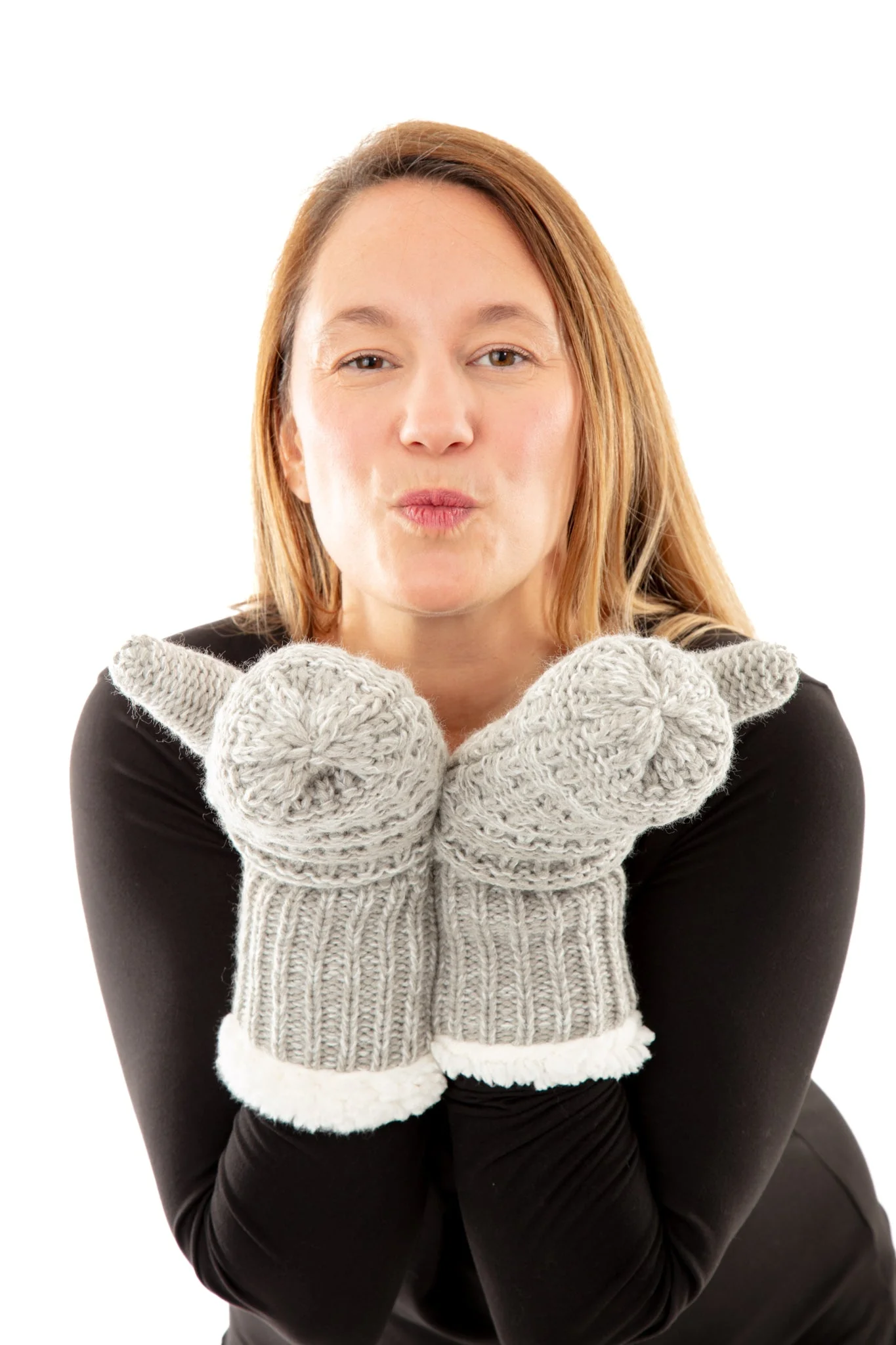 Grey - Cozy Lined Mittens - Image 4