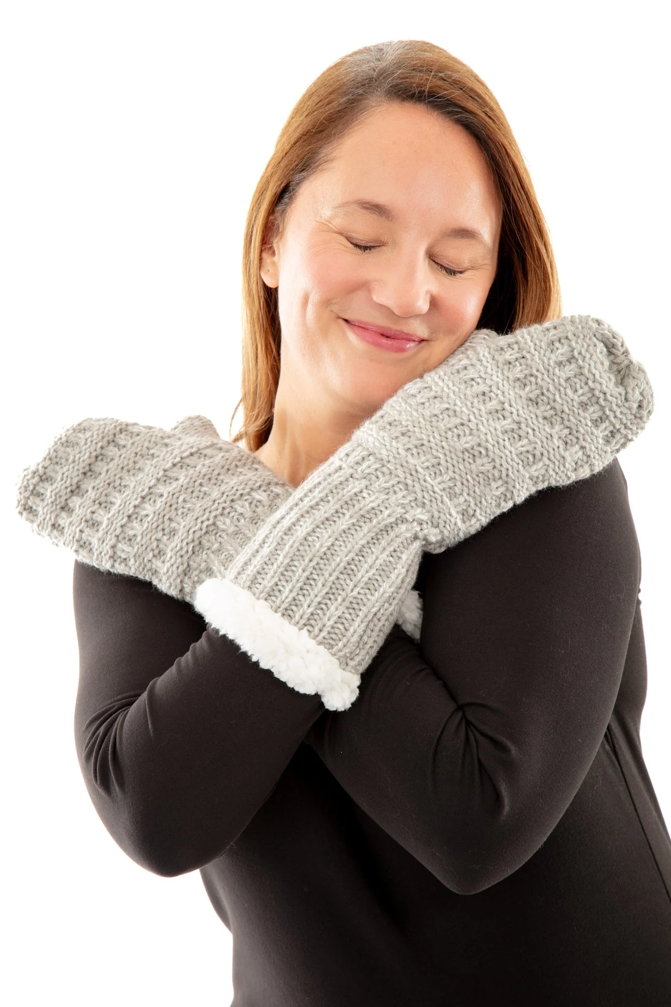 Grey - Cozy Lined Mittens - Image 5