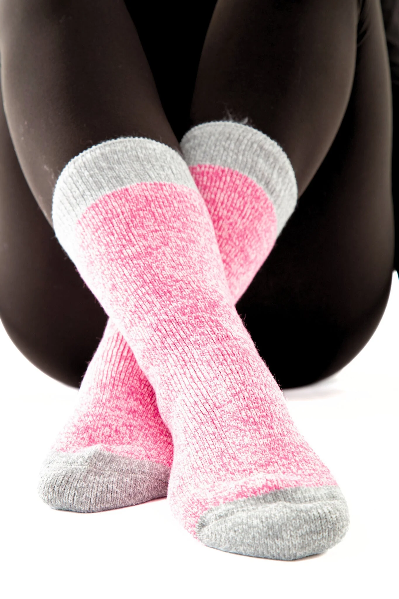Grey & Pink - Thermal Socks - Image 3