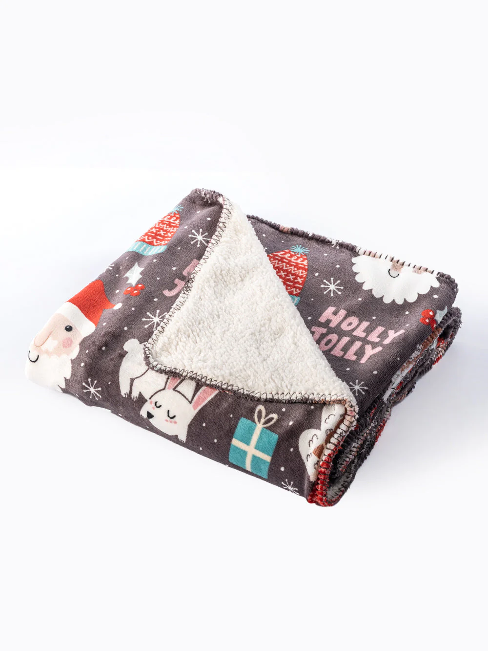 Holly Jolly Xmas - Sherpa Blanket - Image 7