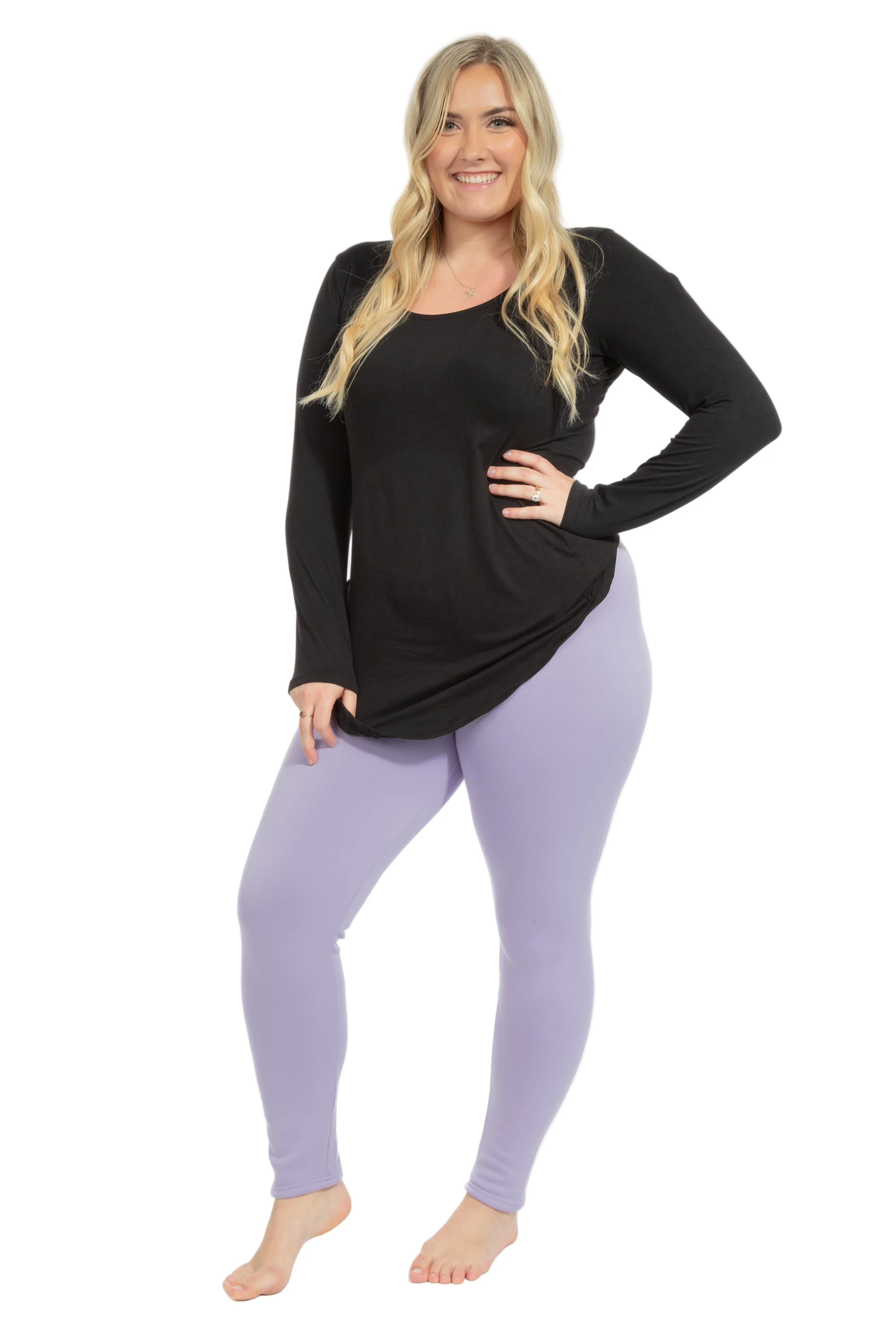 Lavender - Cozy Lined Leggings - Image 2