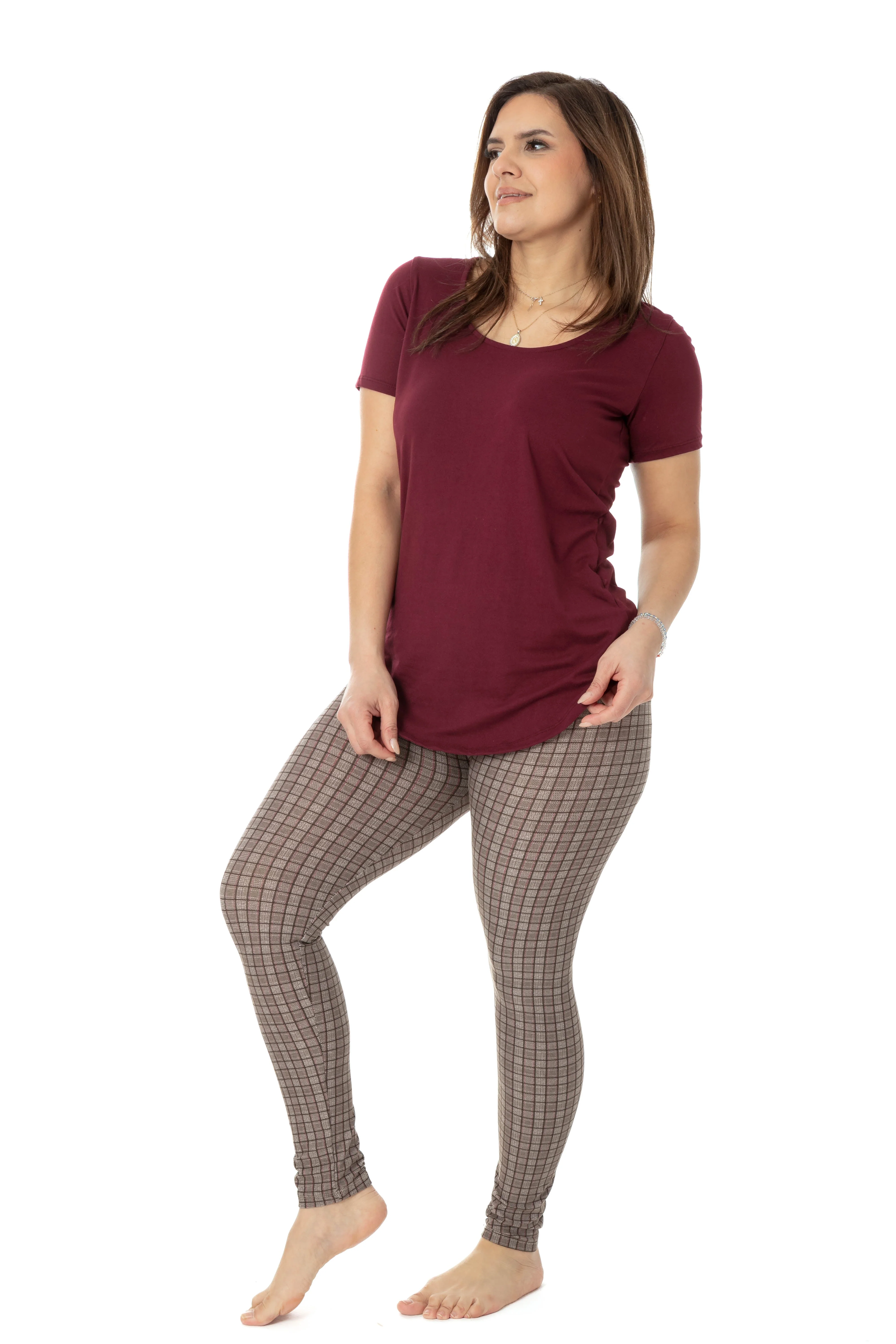 Light Brown Squares - All Season Leggings - Image 4