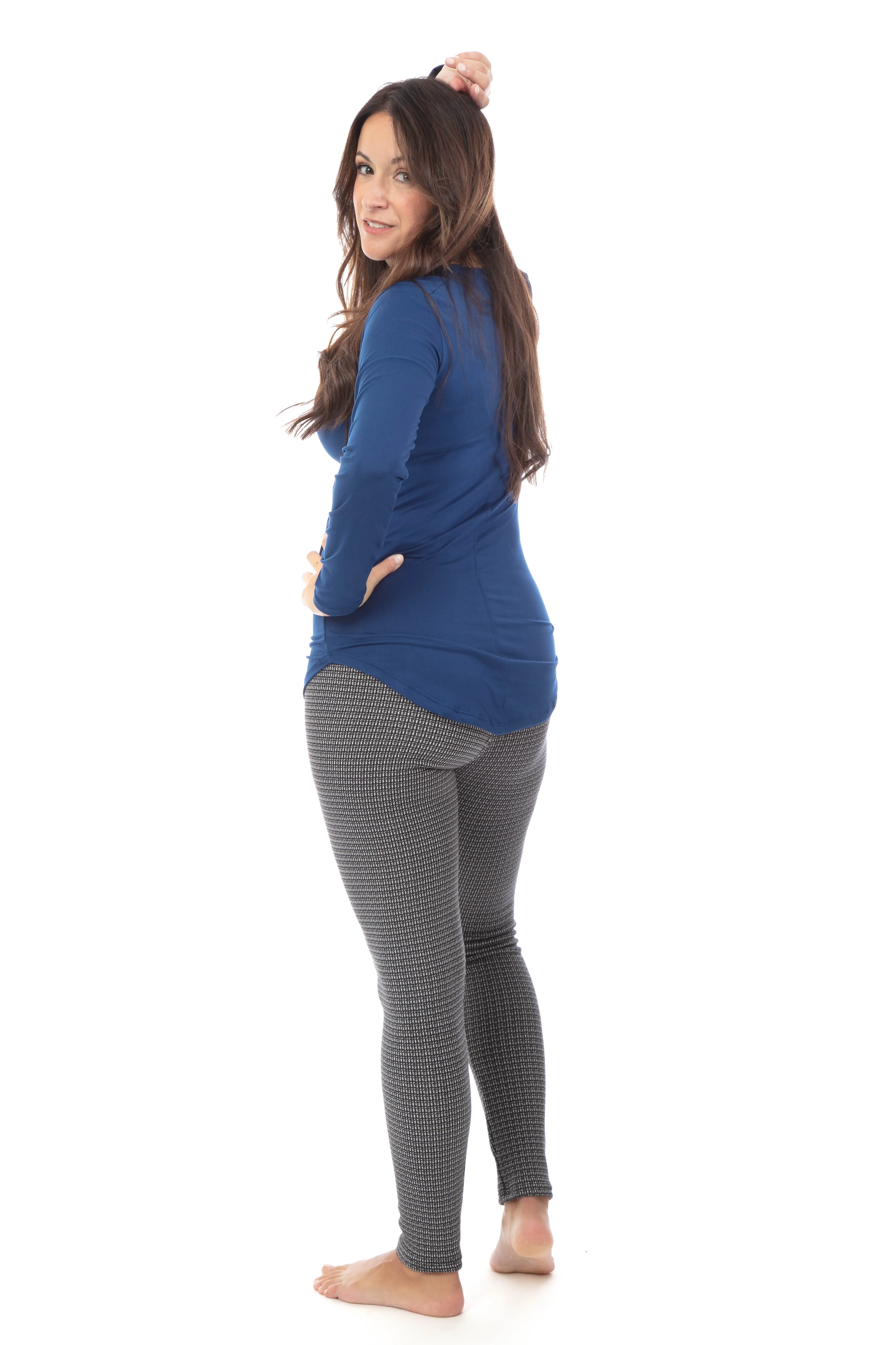 Midnight Check - Cozy Lined Leggings - Image 3