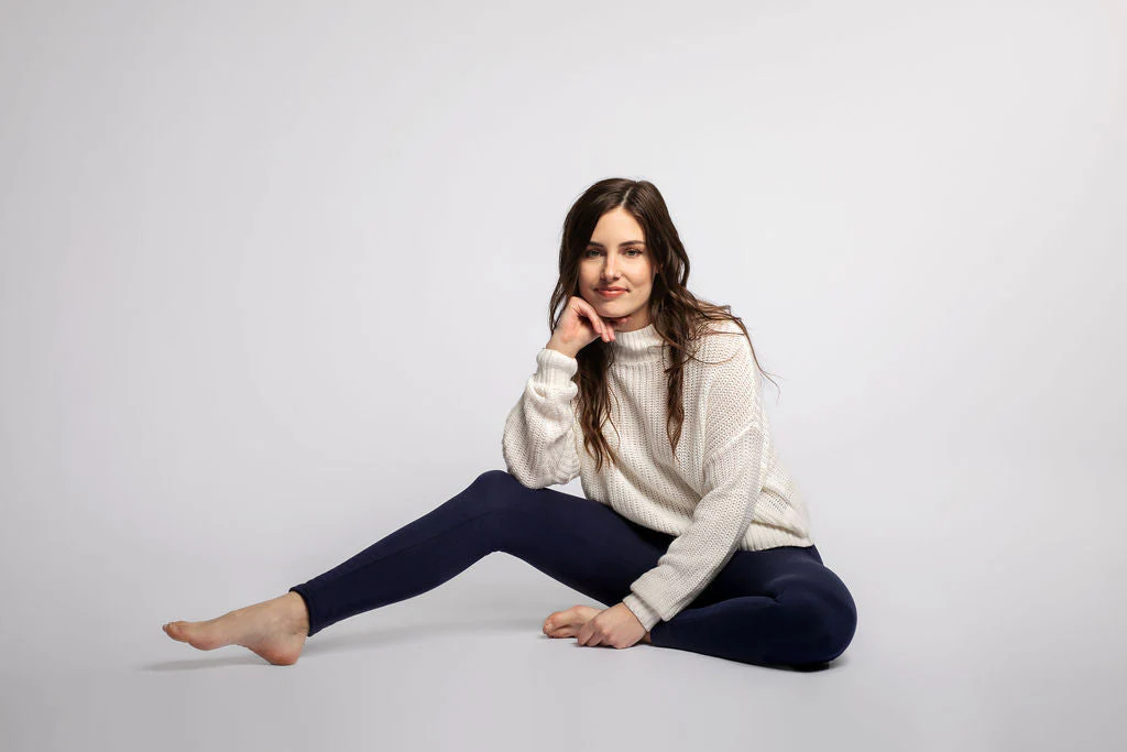 Navy- Cozy Lined Leggings - Image 5