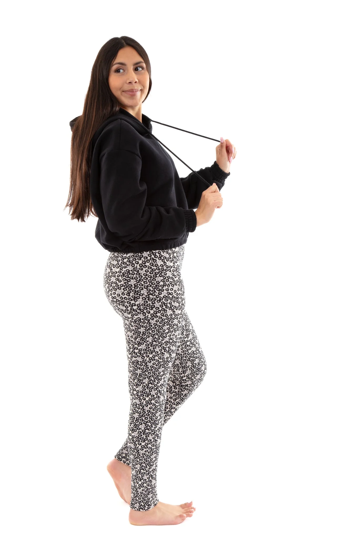 Petite G&B Flowers - Cozy Lined Leggings - Image 2
