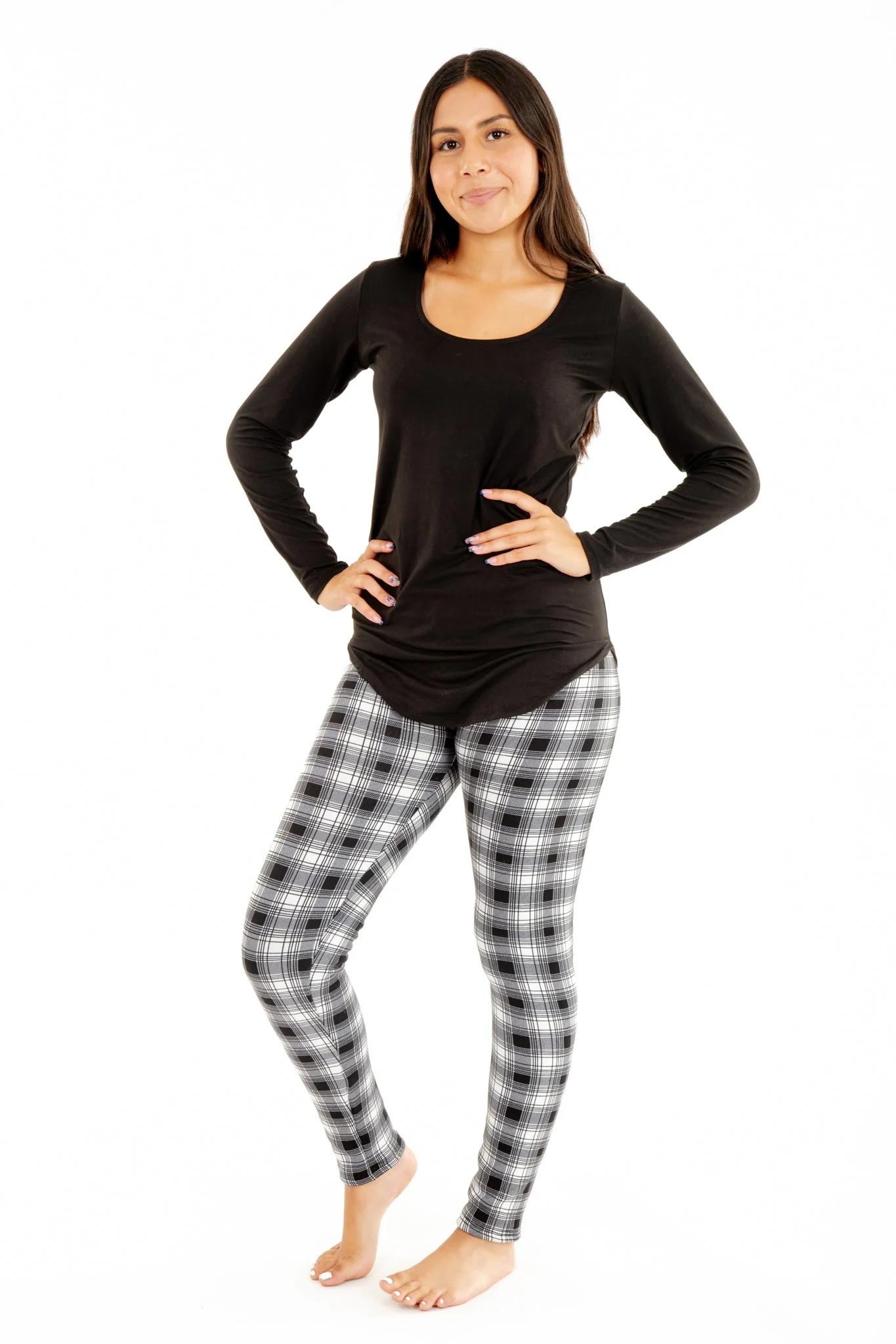 Plaid Fantasy - Cozy Lined Leggings - Image 2