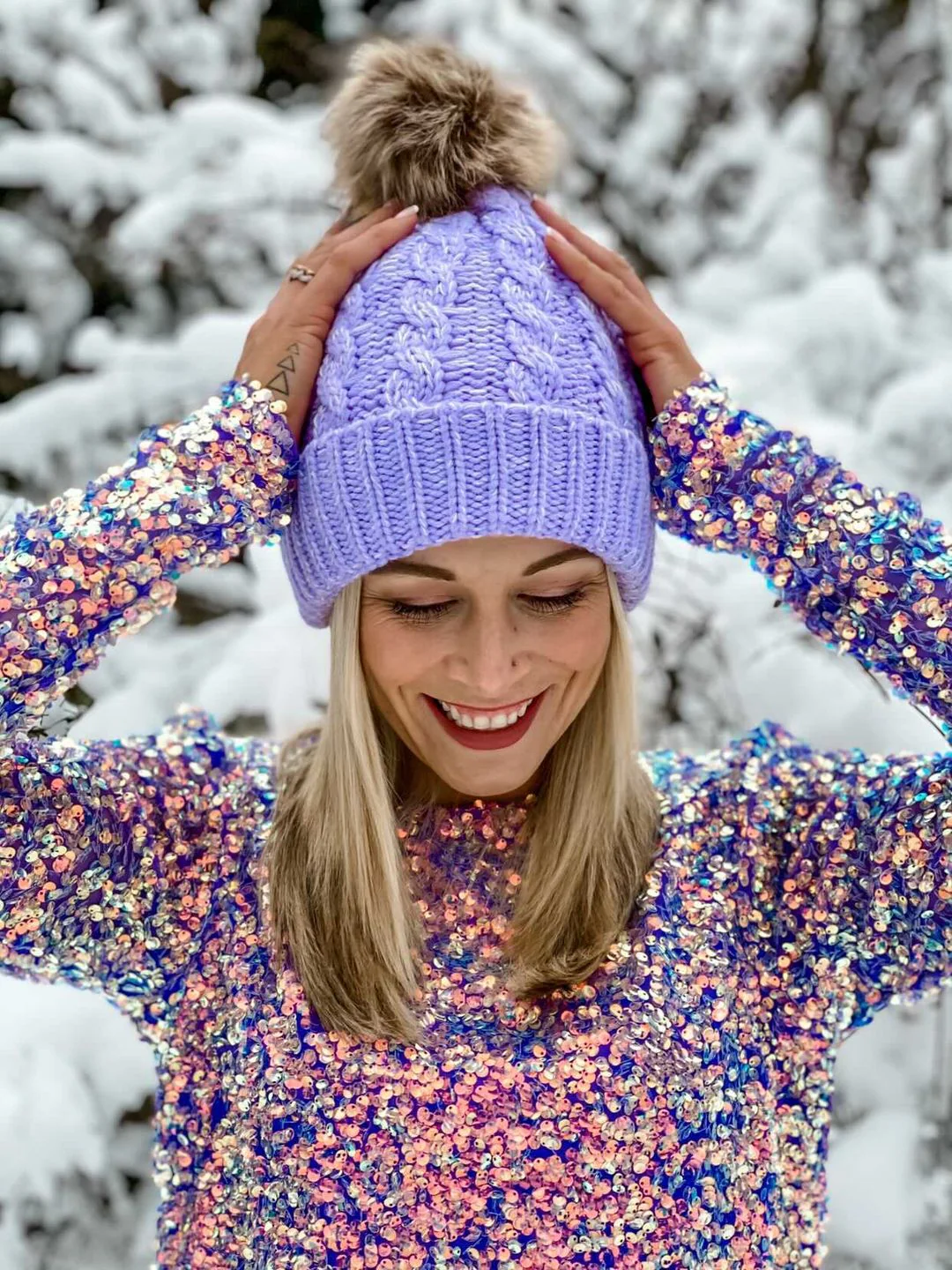 Purple - Cozy Lined Hat - Image 4
