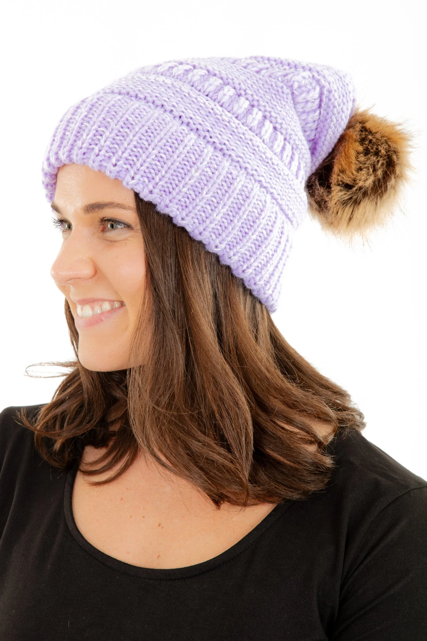 Purple - Cozy Slouchy Beanie - Image 4