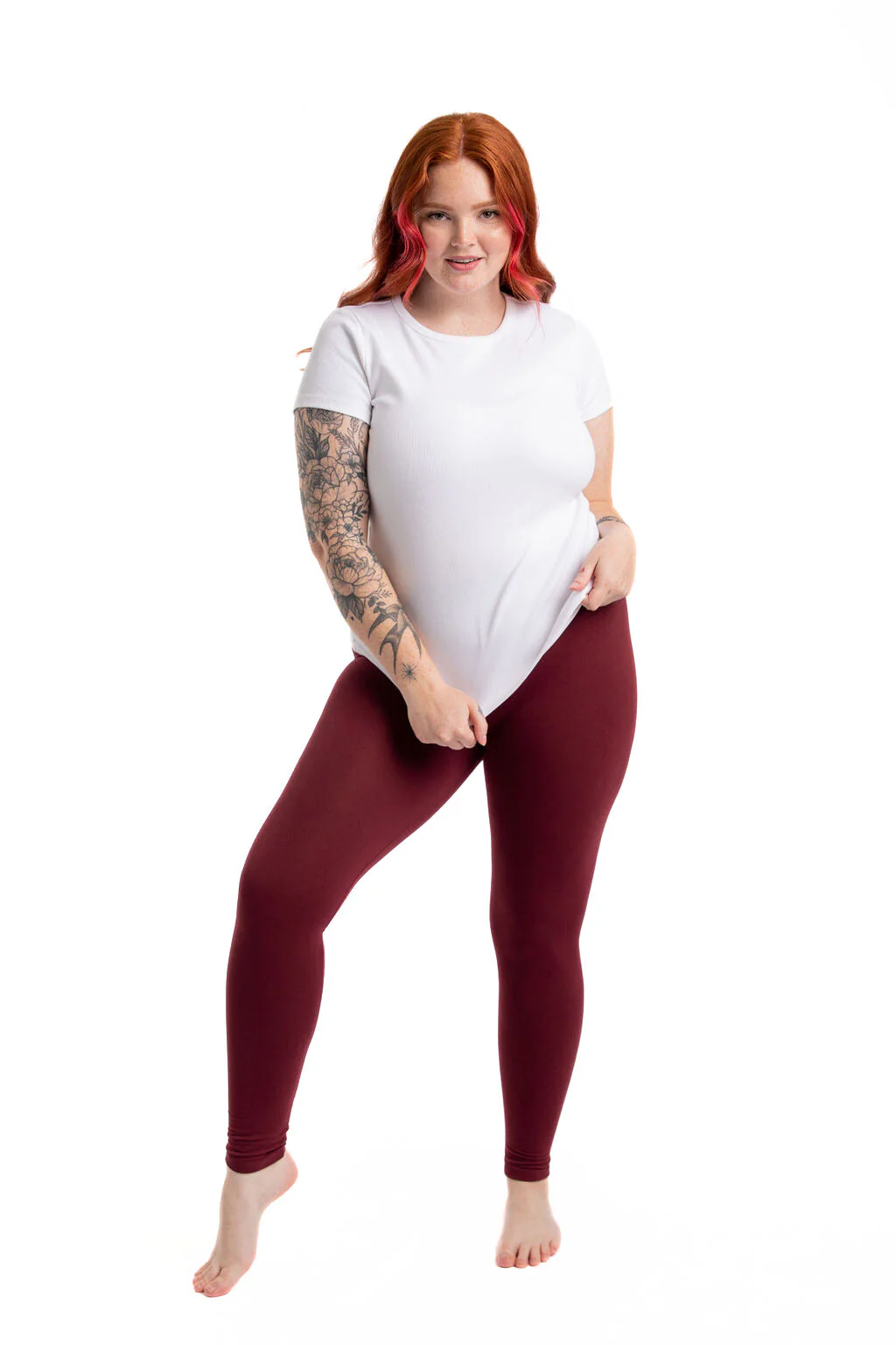Maroon - All Season Leggings - Image 2
