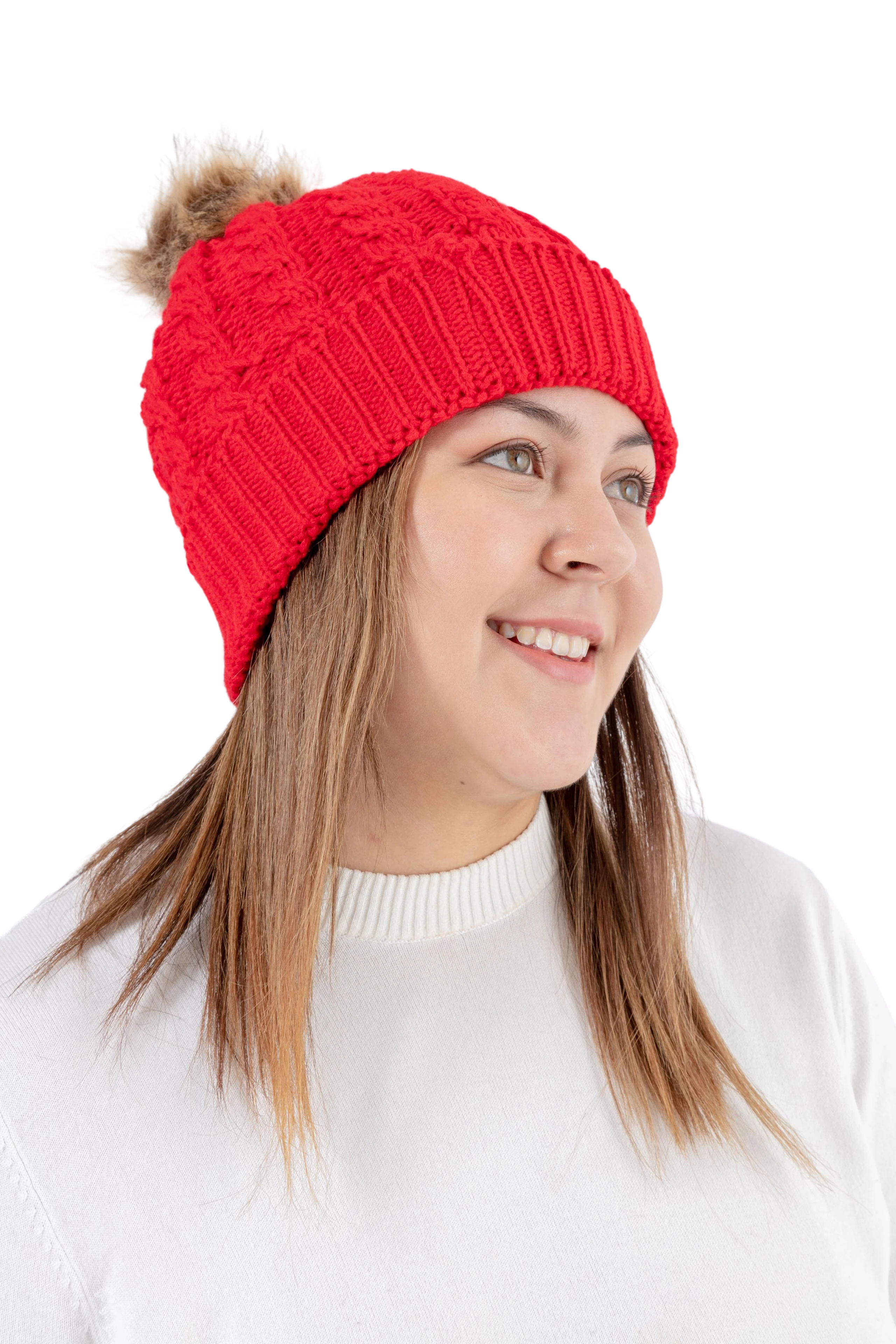 Red - Cozy Lined Hat - Image 2