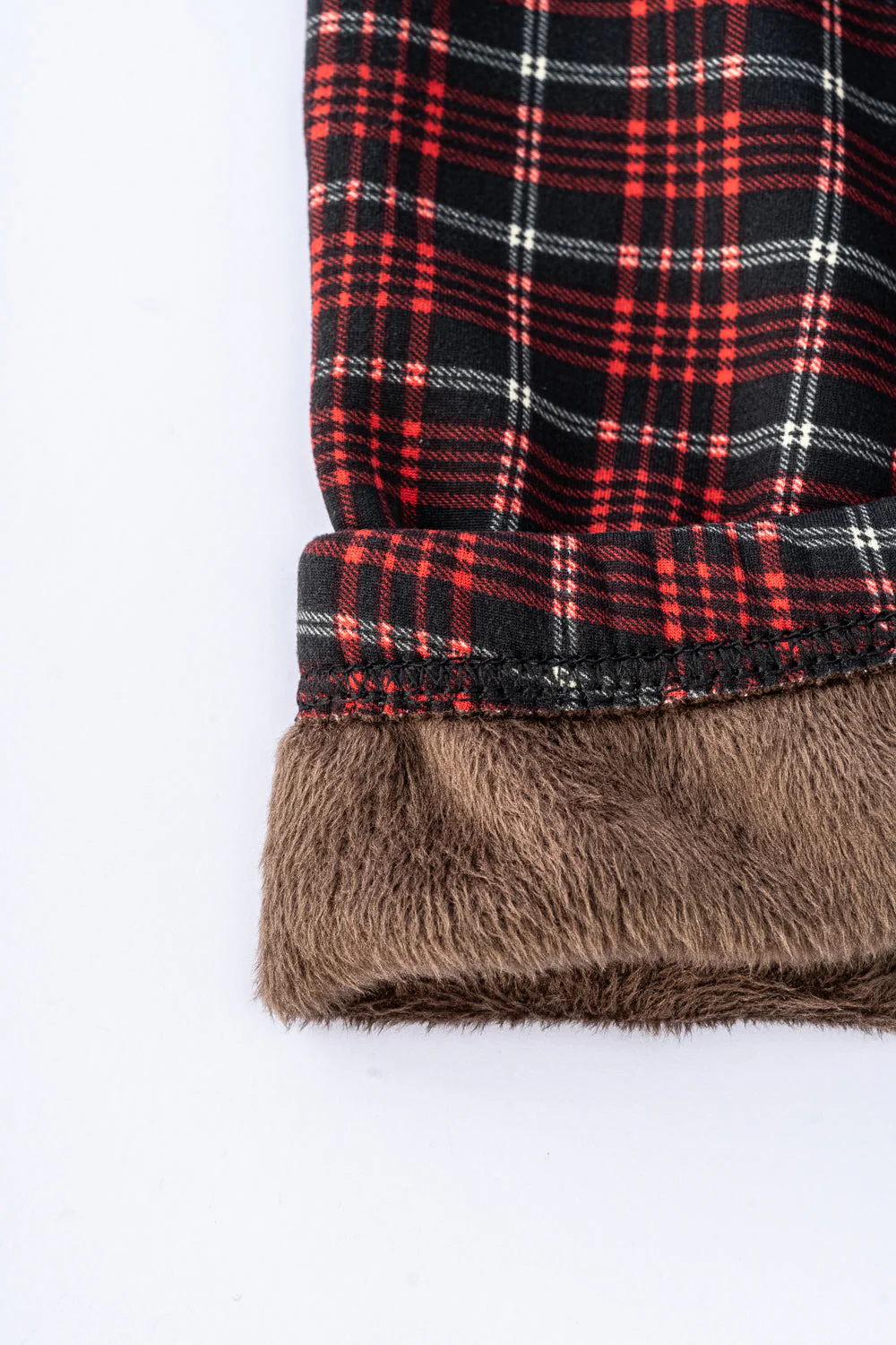Reddish Plaid - Cozy Lined Leggings - Image 7