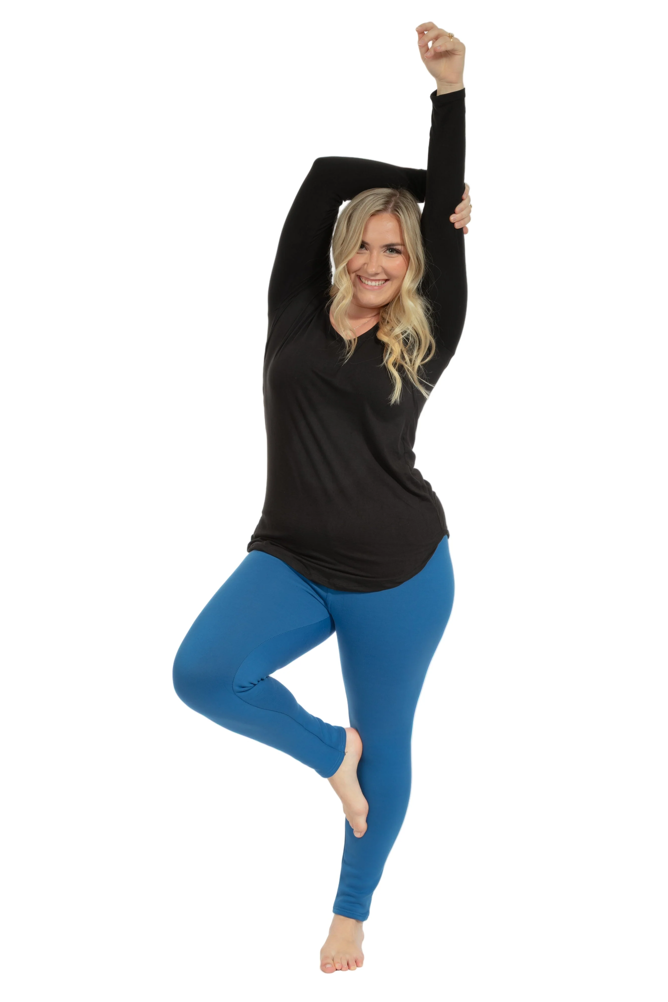 Royal Blue - Cozy Lined Leggings - Image 8