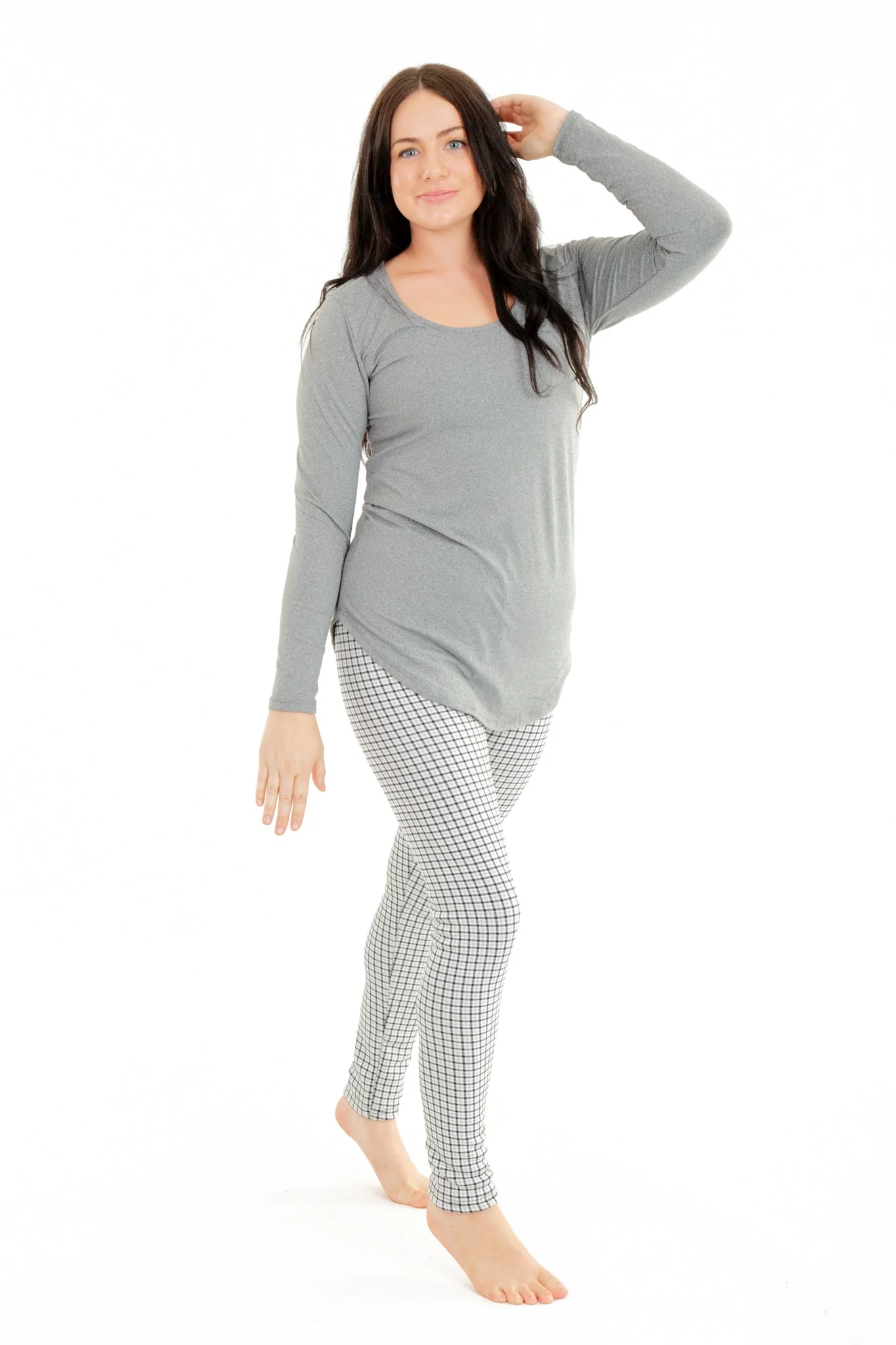 Royal Plaid - Cozy Lined Leggings - Image 4