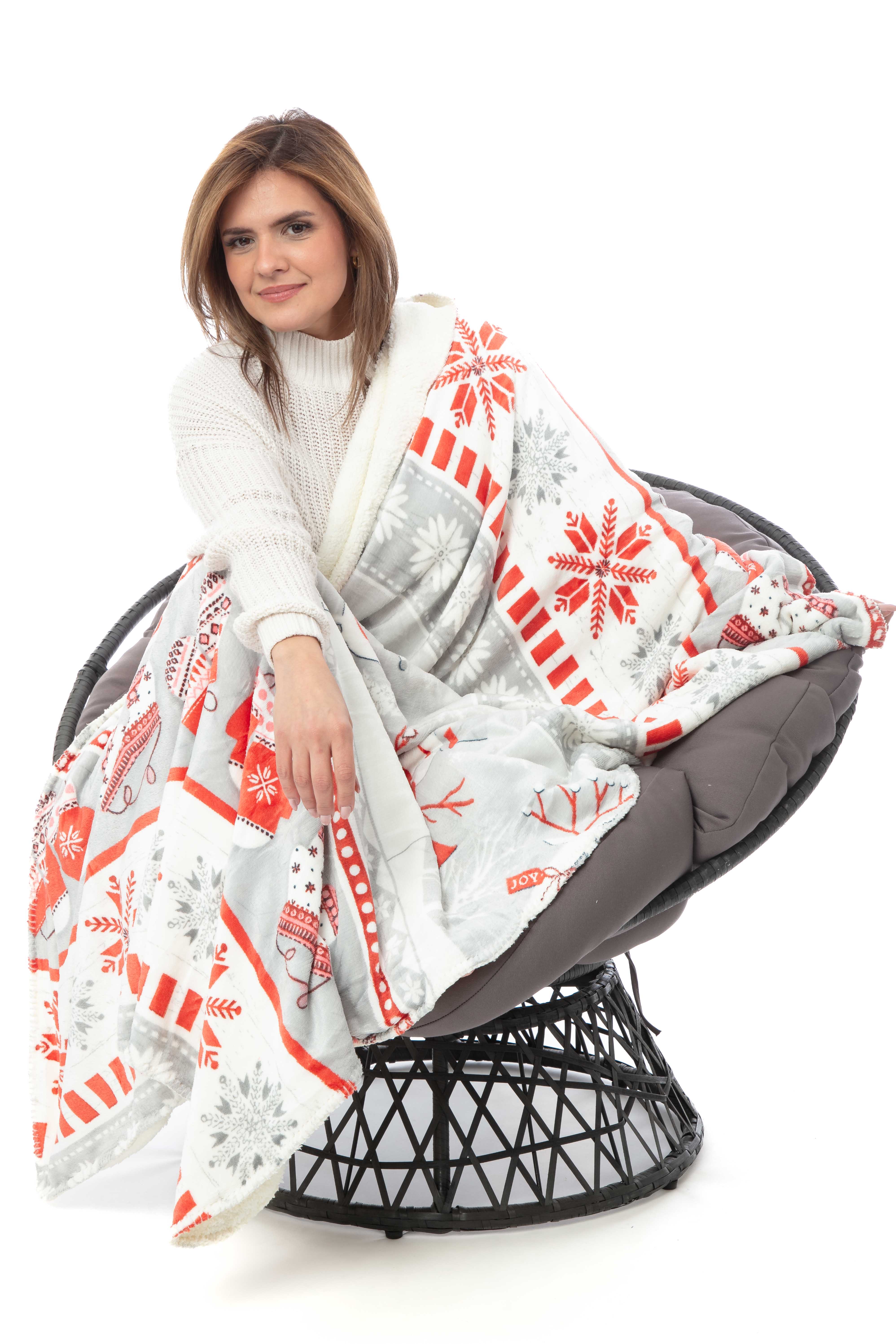 Snowy Forest - Sherpa Blanket - Image 4