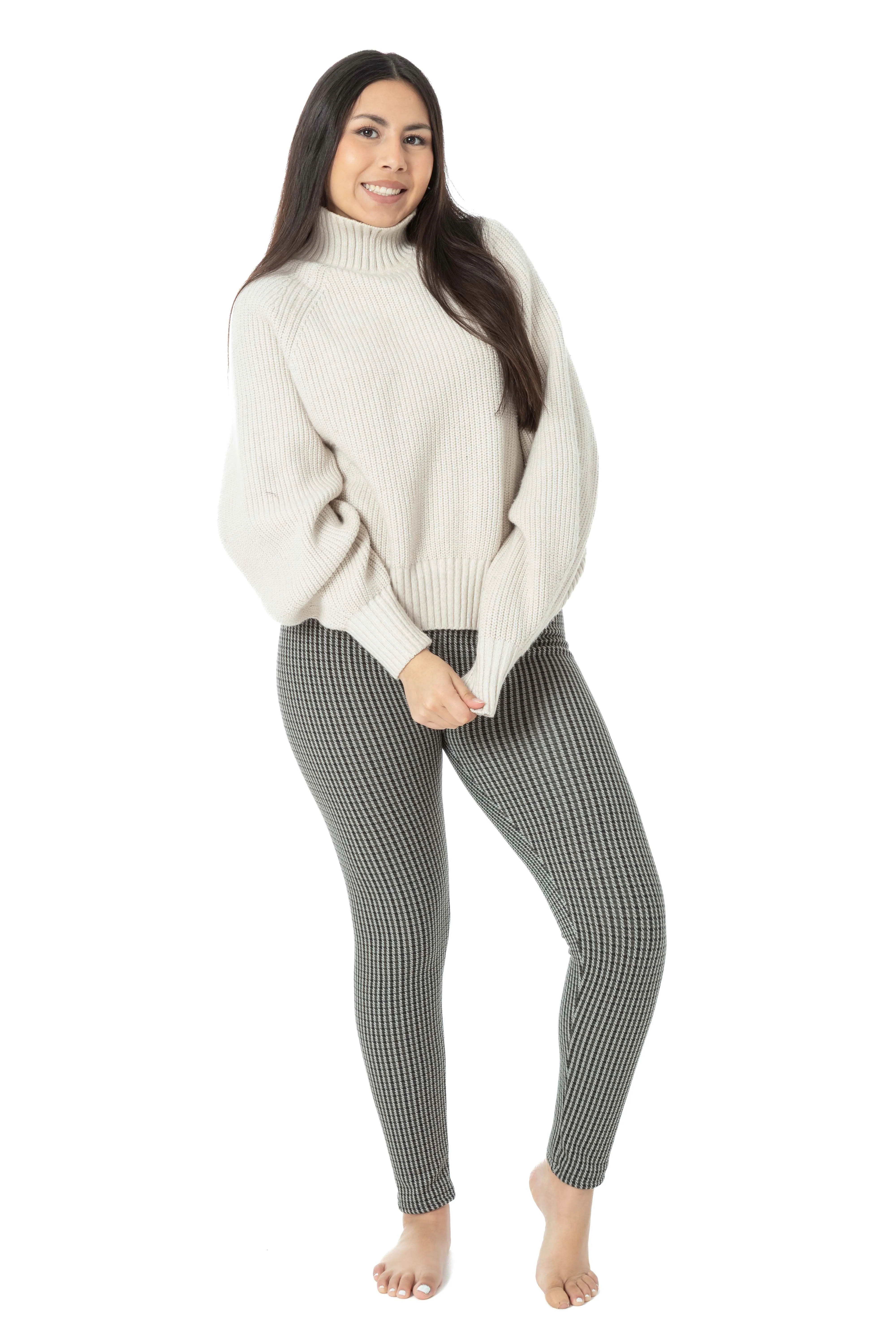 Twisted Lines - Cozy Lined Leggings - Image 3